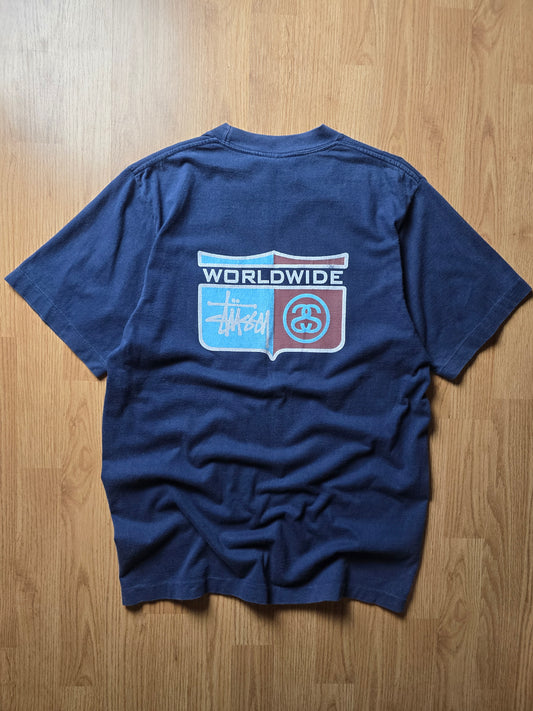 Vintage 90s Stussy Worldwide Single Stitch T-shirt (M)
