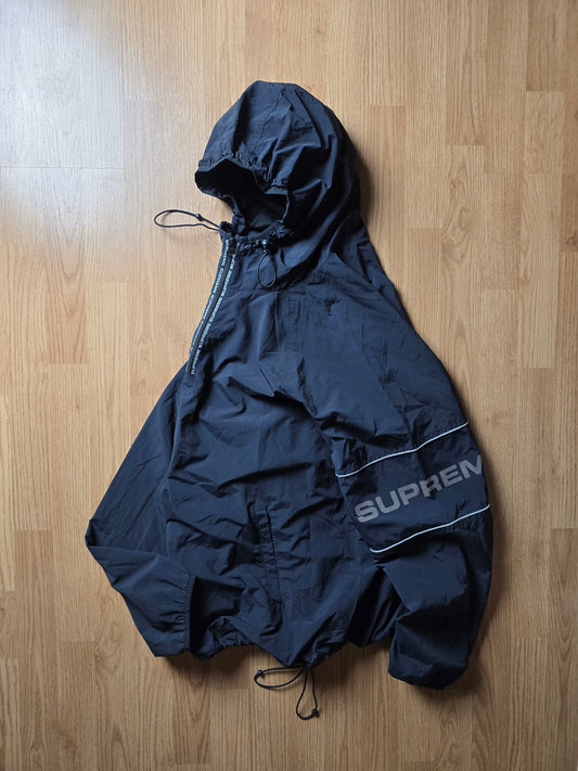 Supreme Nylon Ripstop Reflective Hooded Pullover Jacket (L)