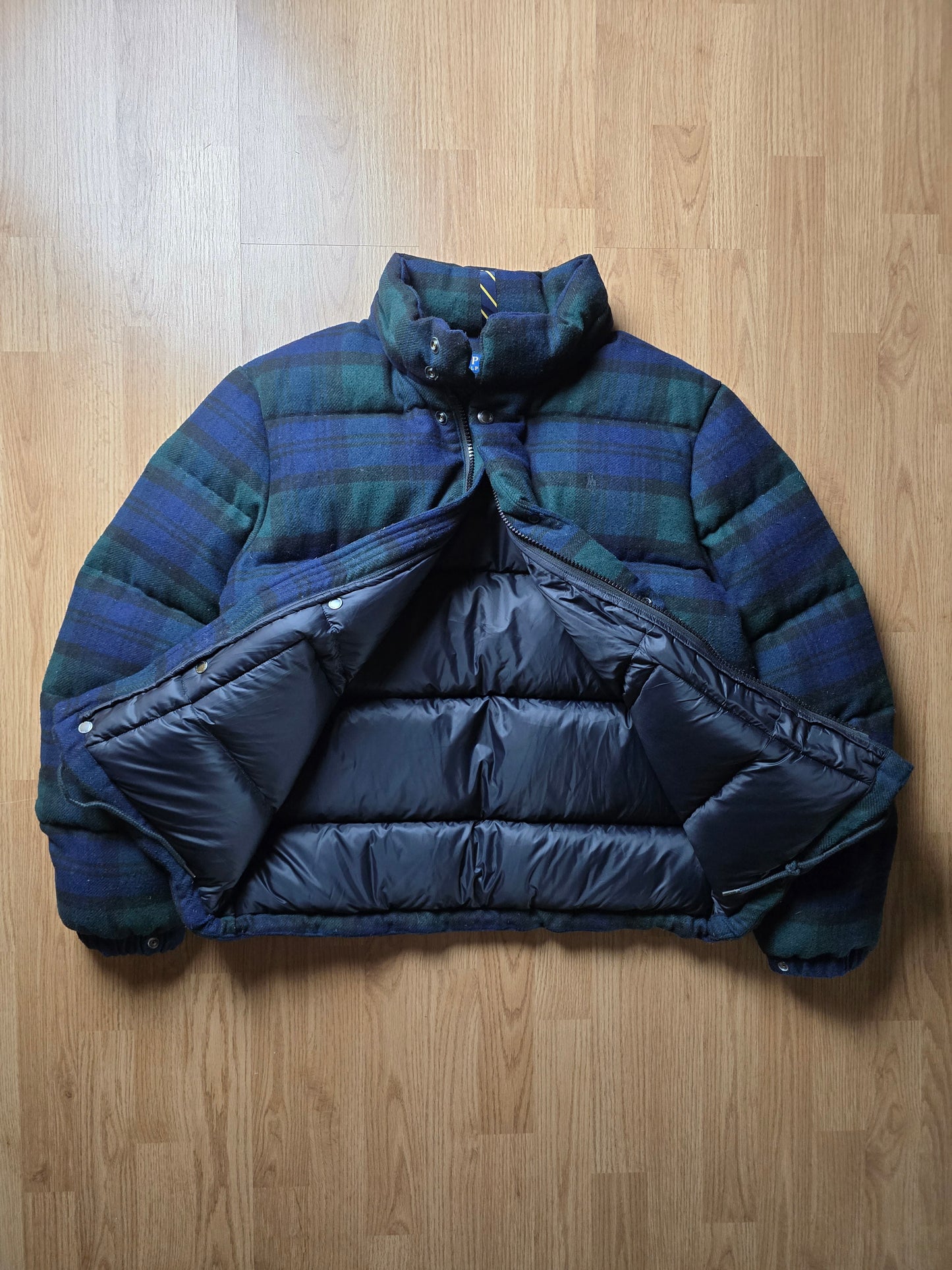 Ralph Lauren Wool Plaid Heavyweight Down Puffer Jacket (M/L)