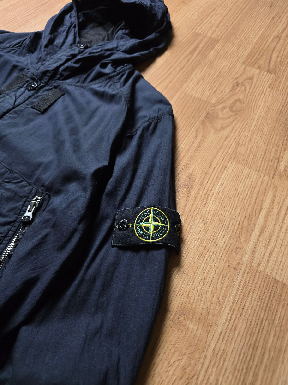 Stone Island Lightweight Mussola Gommata Hooded Bomber Jacket (M)