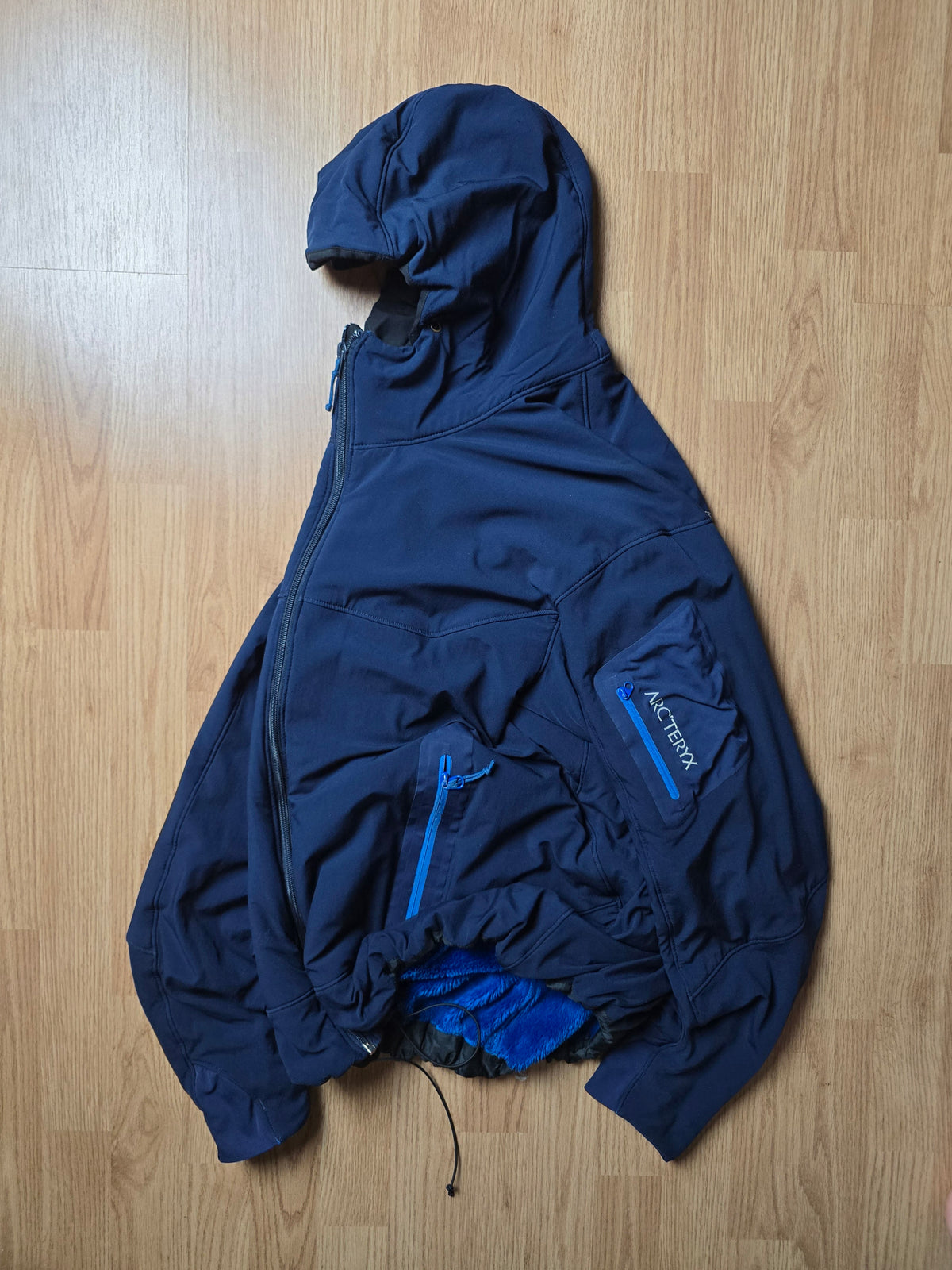 00s Arc'teryx 'Hylluss' Polartec Fleece Lined Hoodie/Jacket (L)