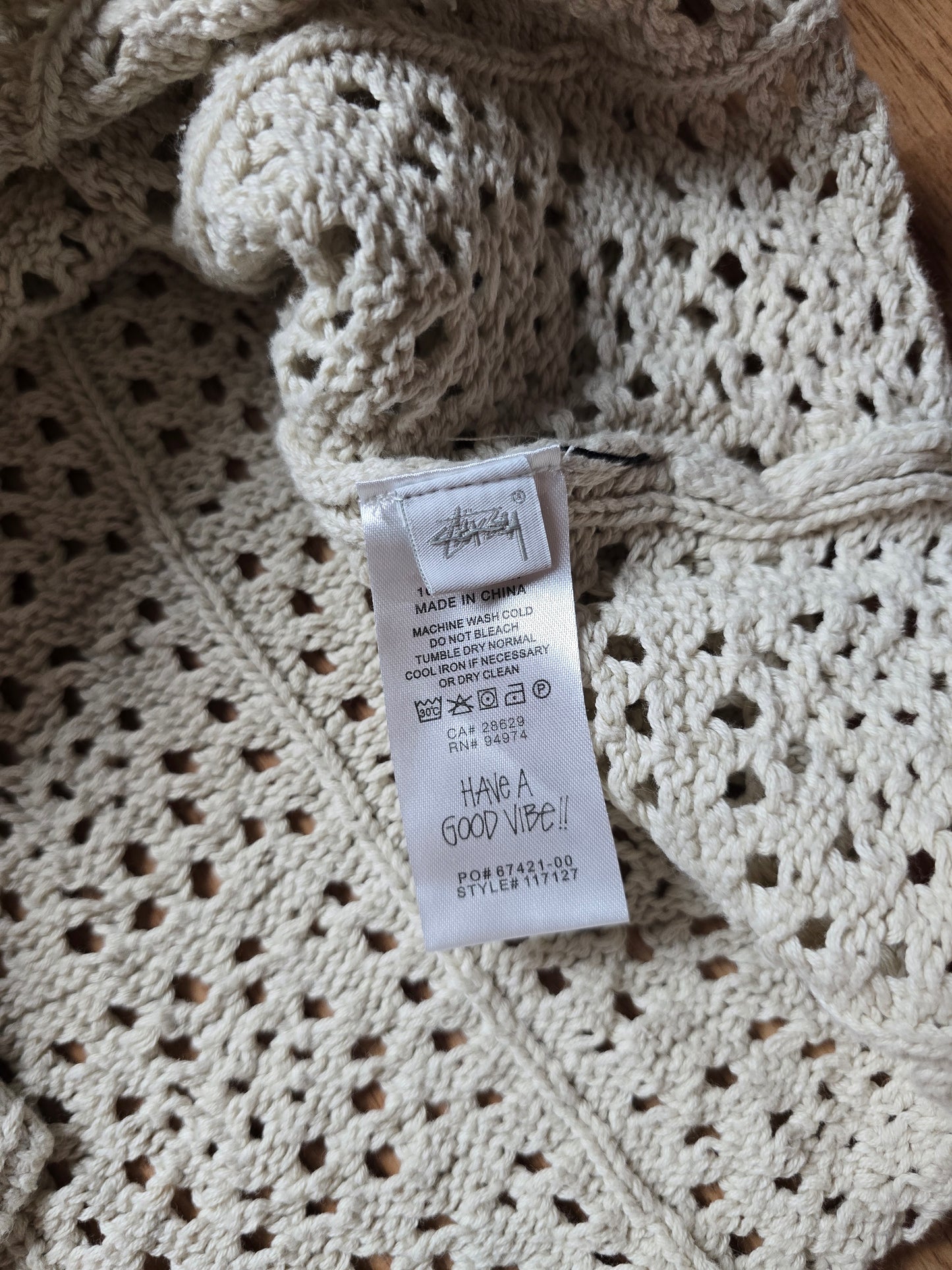 Stussy Crochet Knit SS Shirt (L/XL)