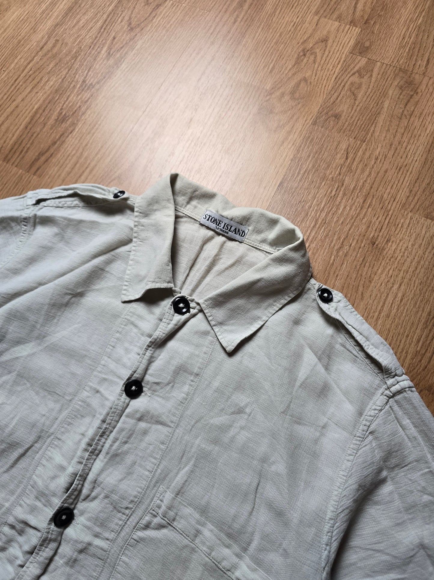 Vintage Stone Island Lightweight Linen & Cotton SS Shirt (M)