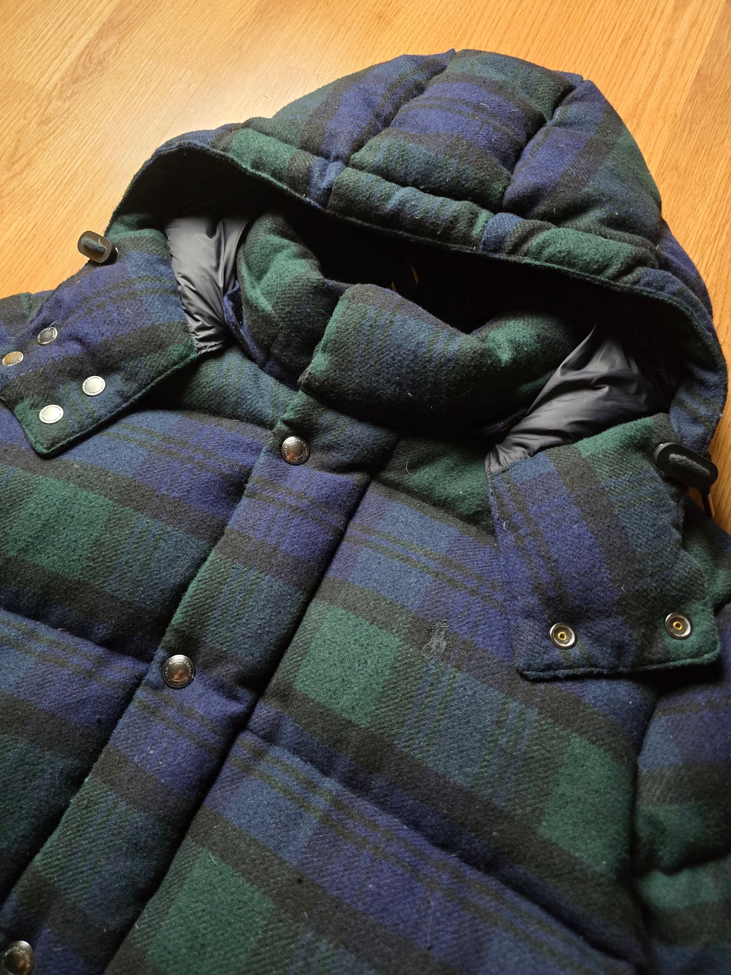 Ralph Lauren Wool Plaid Heavyweight Down Puffer Jacket (M/L)
