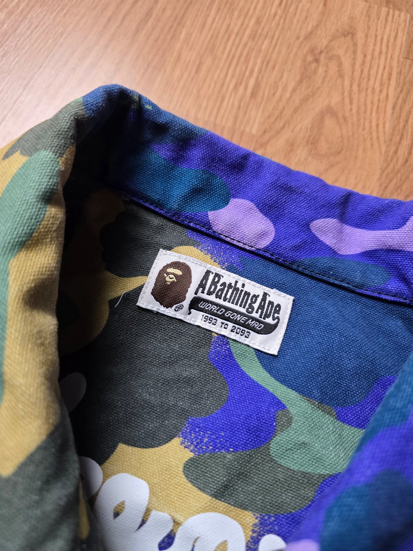 BAPE x Heron Preston Mix 1st Camo Duck Trucker Jacket (L)
