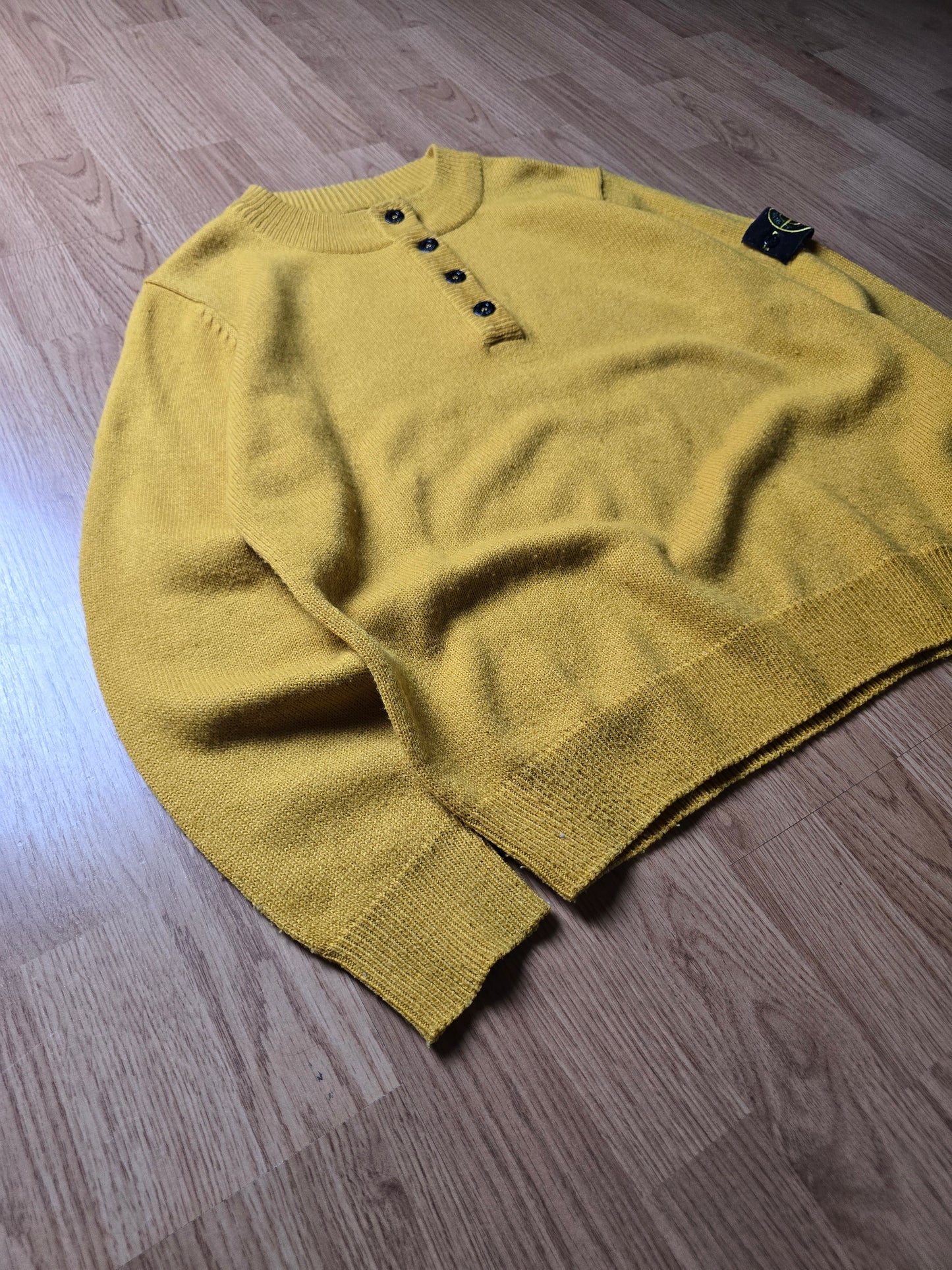 Vintage Stone Island 1/4 Button Knit Sweater (M)