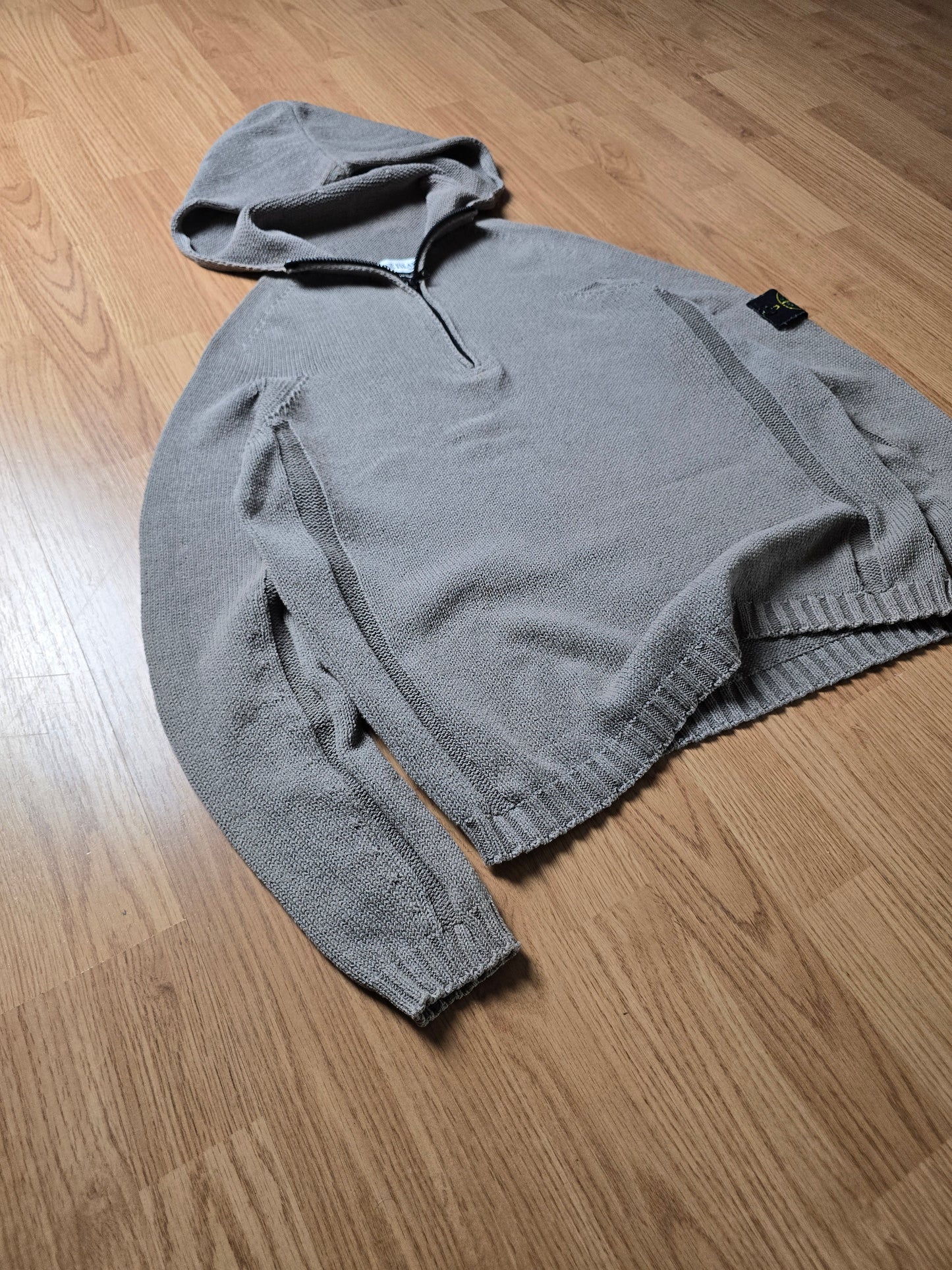 Stone Island SS03 1/4 zip Cotton Knit Hoodie (S/M)