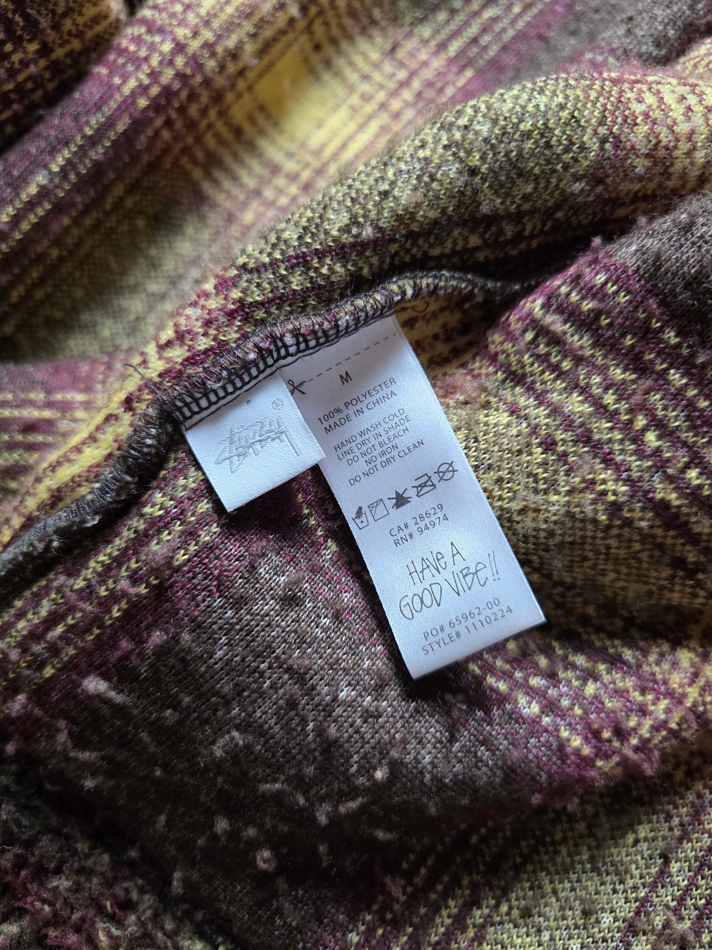 Stussy 'Shadow Plaid' Sherpa Zip Shirt/Jacket (M)