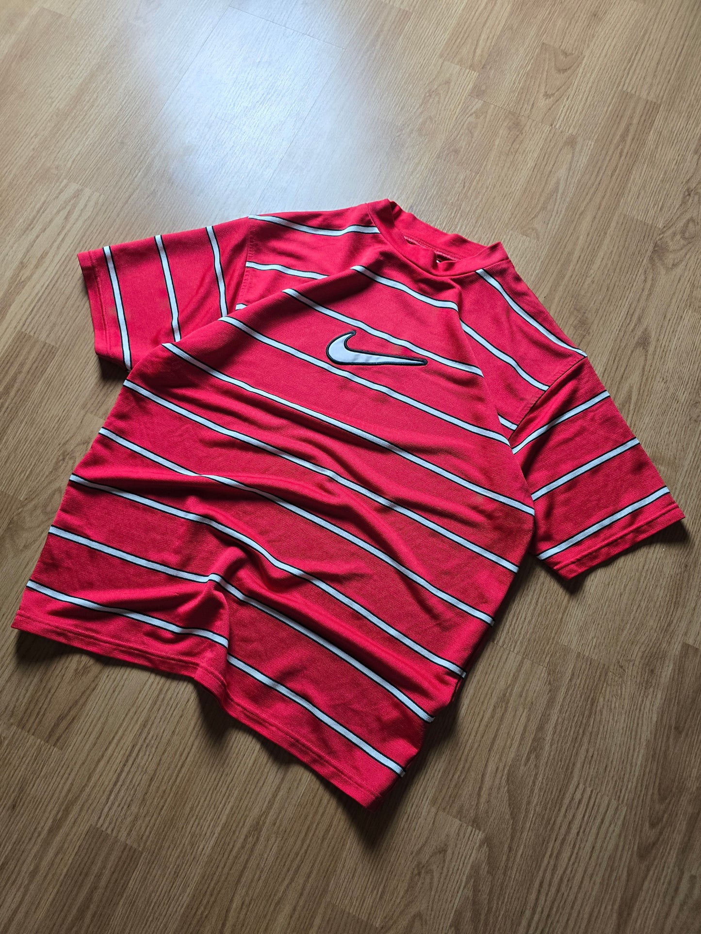 90s Nike Striped Sports Jersey (M)