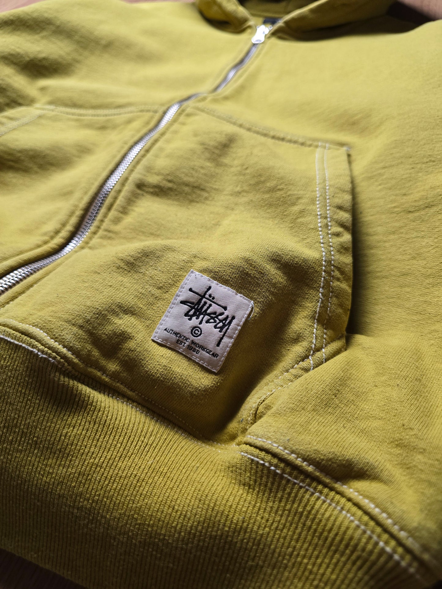 Stussy 'Double Face Label Zip' Heavyweight Hoodie (S/M)