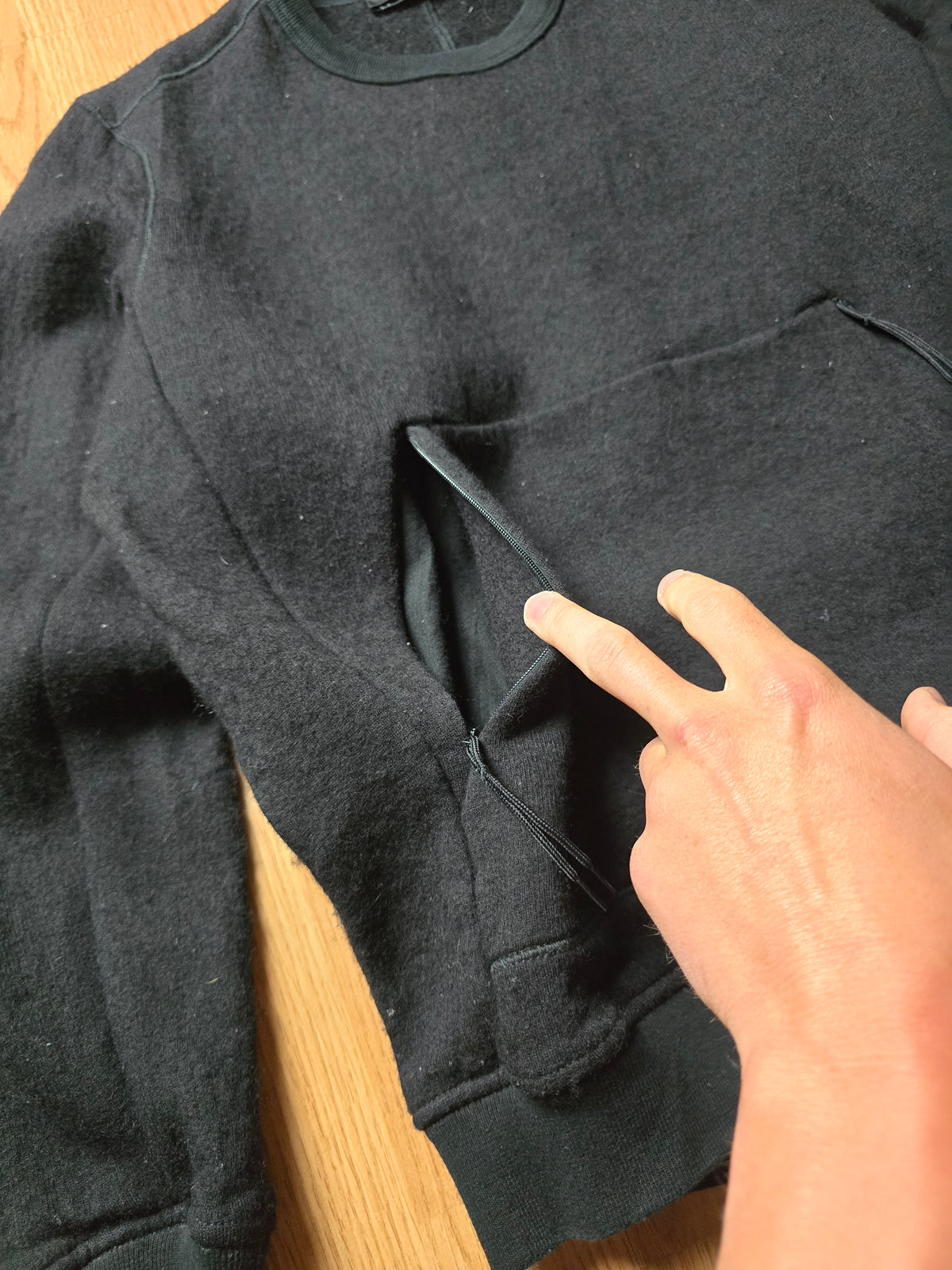 Stone Island Ghost Piece Wool Jersey Sweatshirt (S)