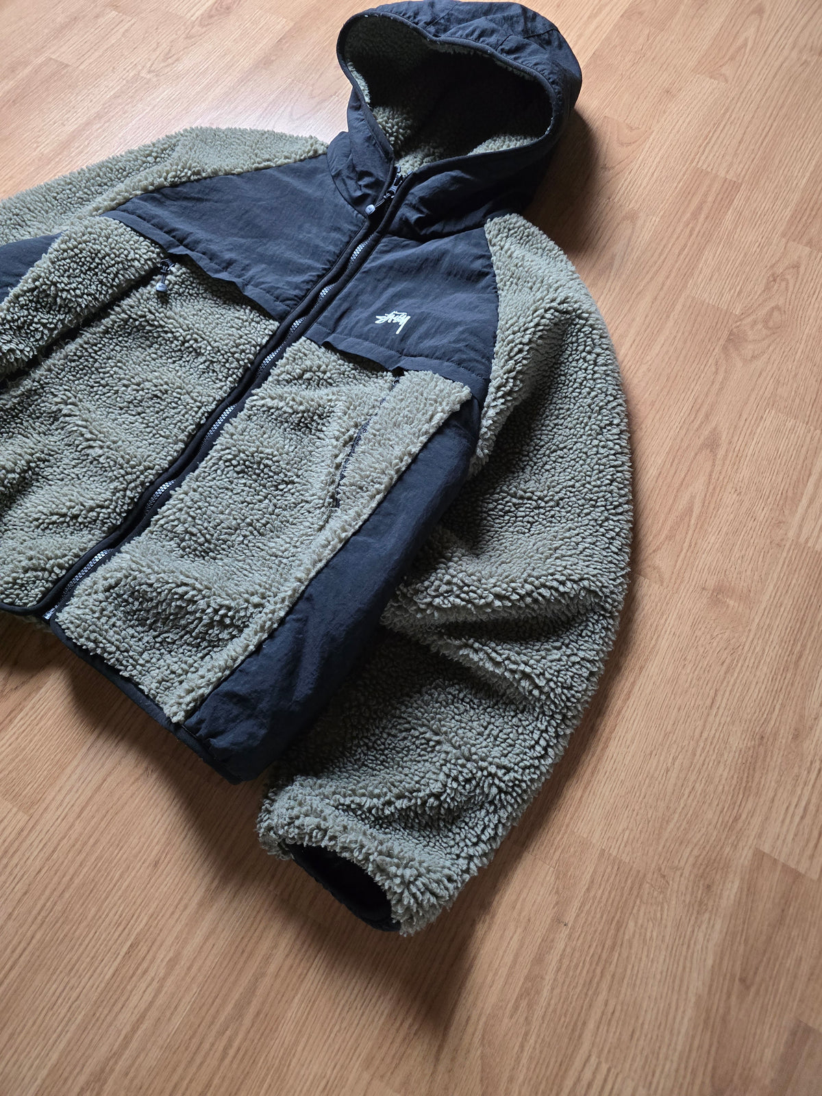 Stussy Sherpa Panelled Hooded Jacket (L)