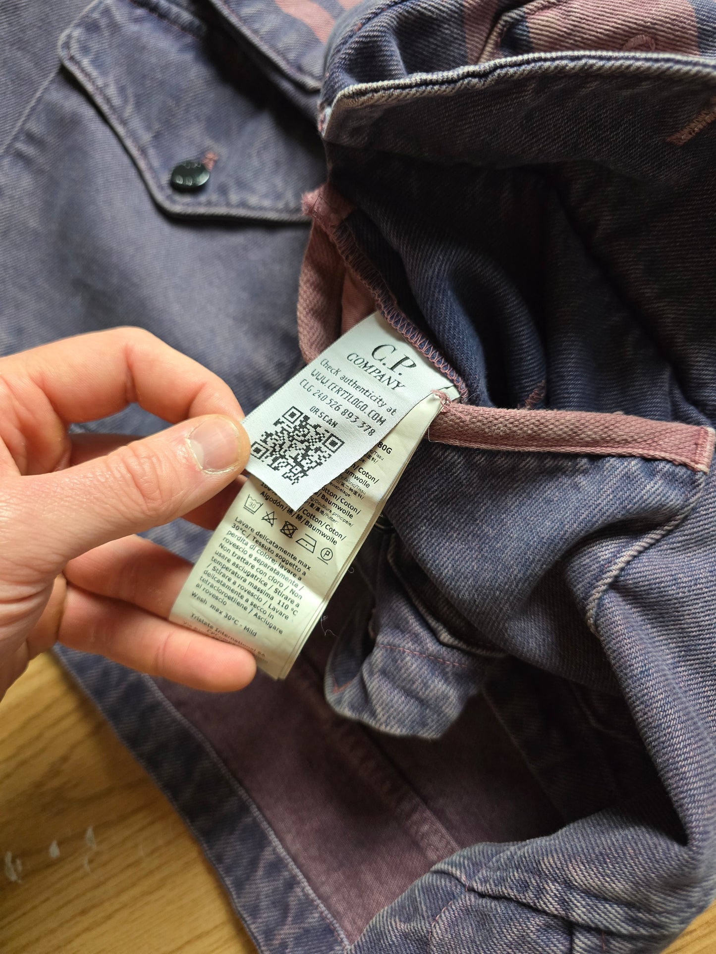 C.P. Company x One Bock Down Denim Utility Vest (M)