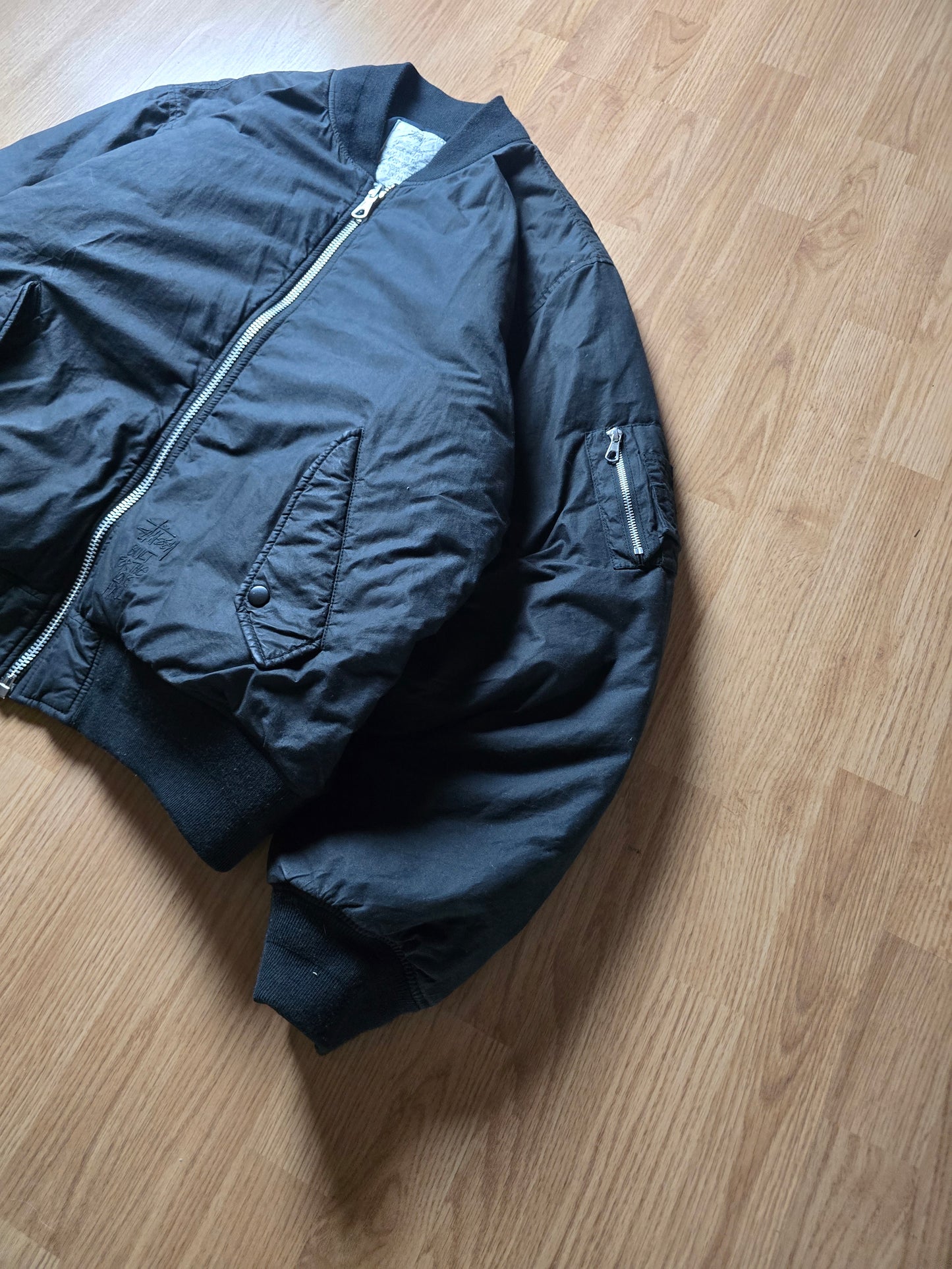 Stussy Reversible Waxed Built Bomber Jacket (XL)