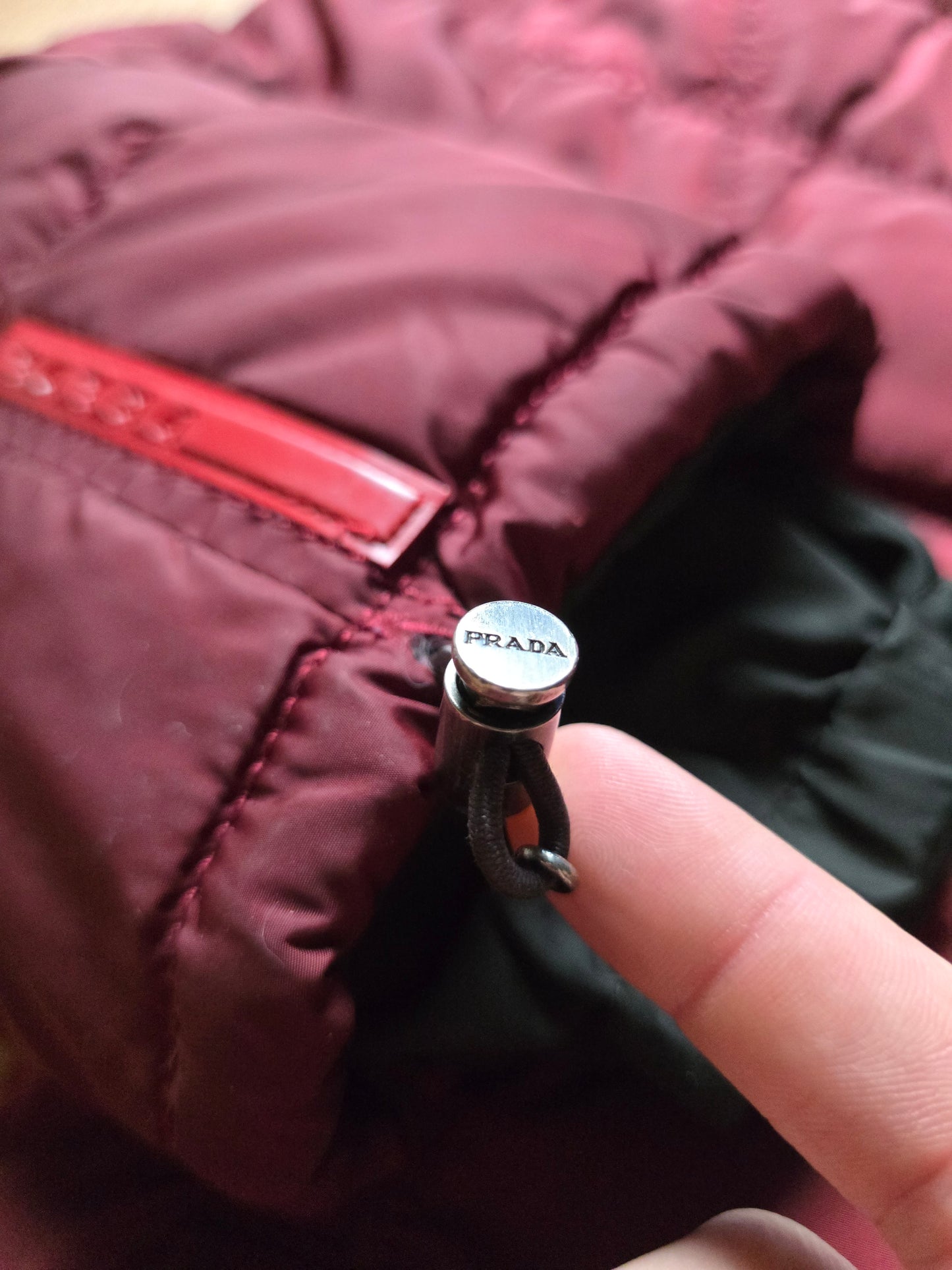 00s Prada Sport Nylon Shimmer Down Technical Toggle Puffer Jacket (S)