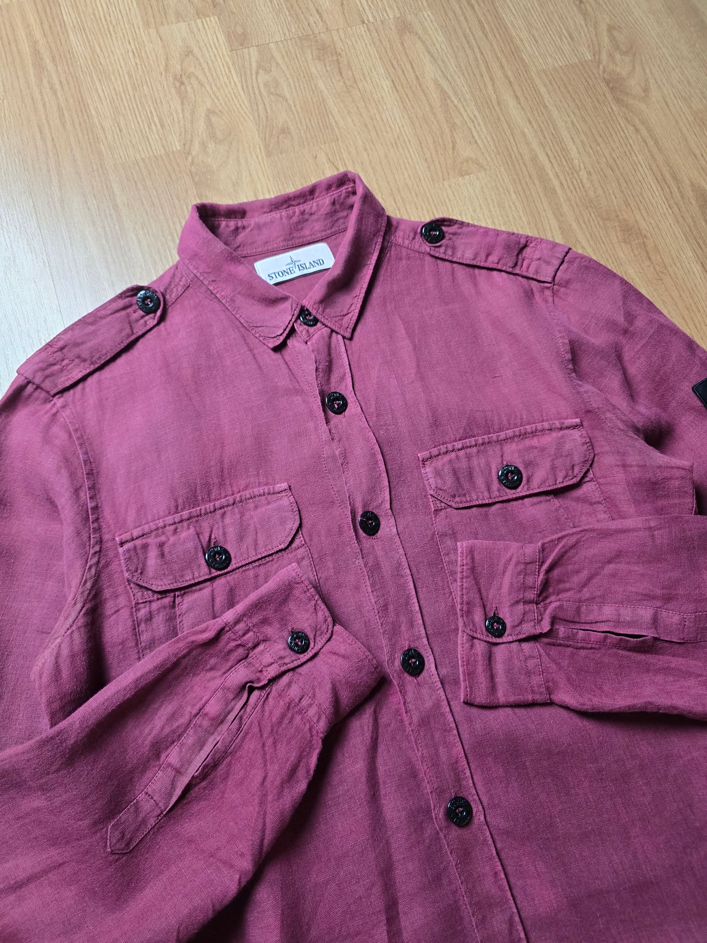 Vintage Stone Island Garment Dyed Linen LS Shirt (S/M)
