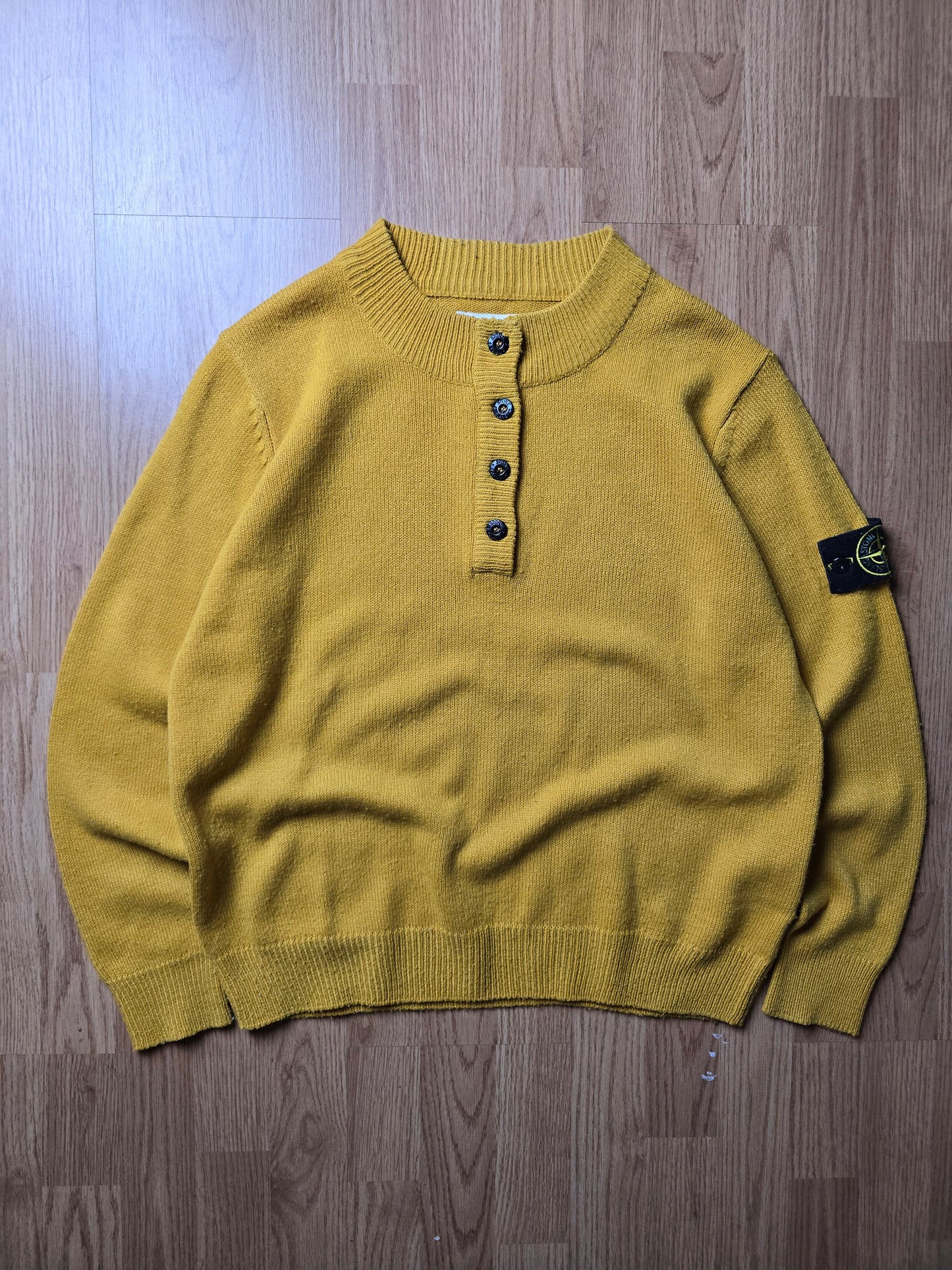 Vintage Stone Island 1/4 Button Knit Sweater (M)