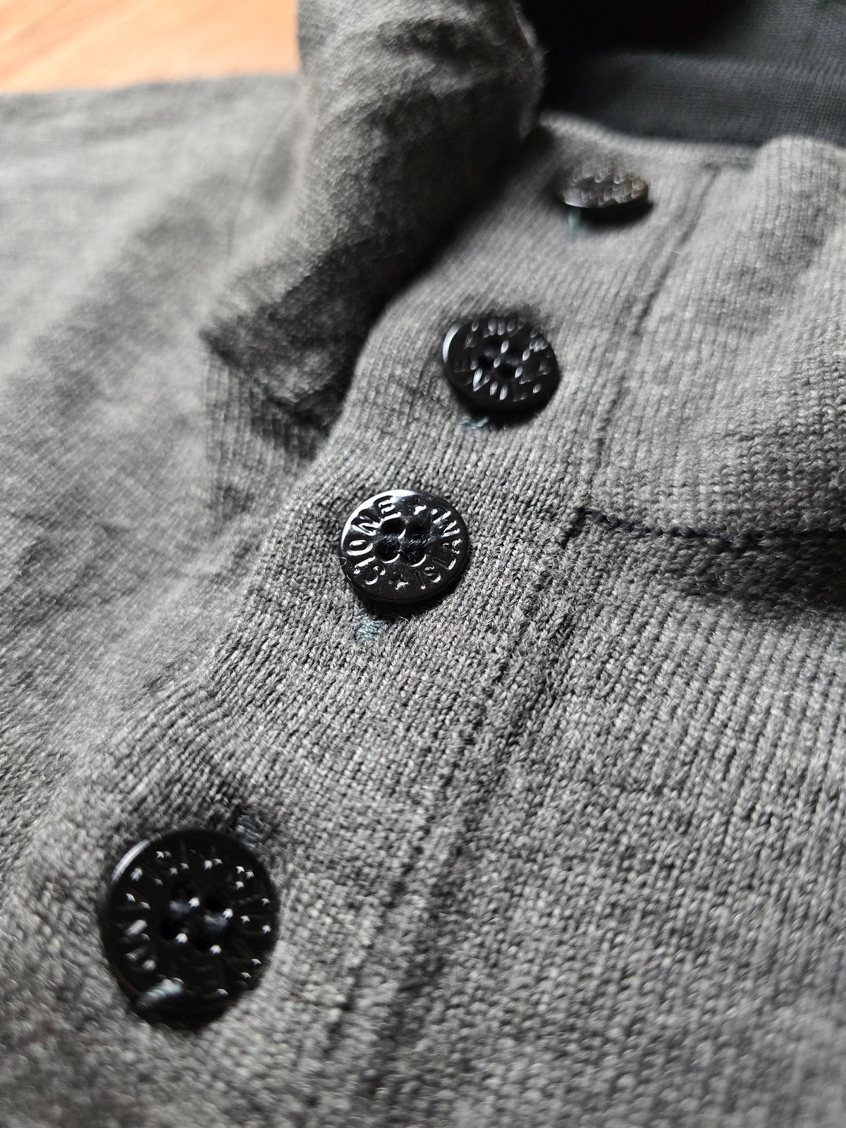 Stone Island 1/4 Button Lightweight Wool Knit Sweater (M)