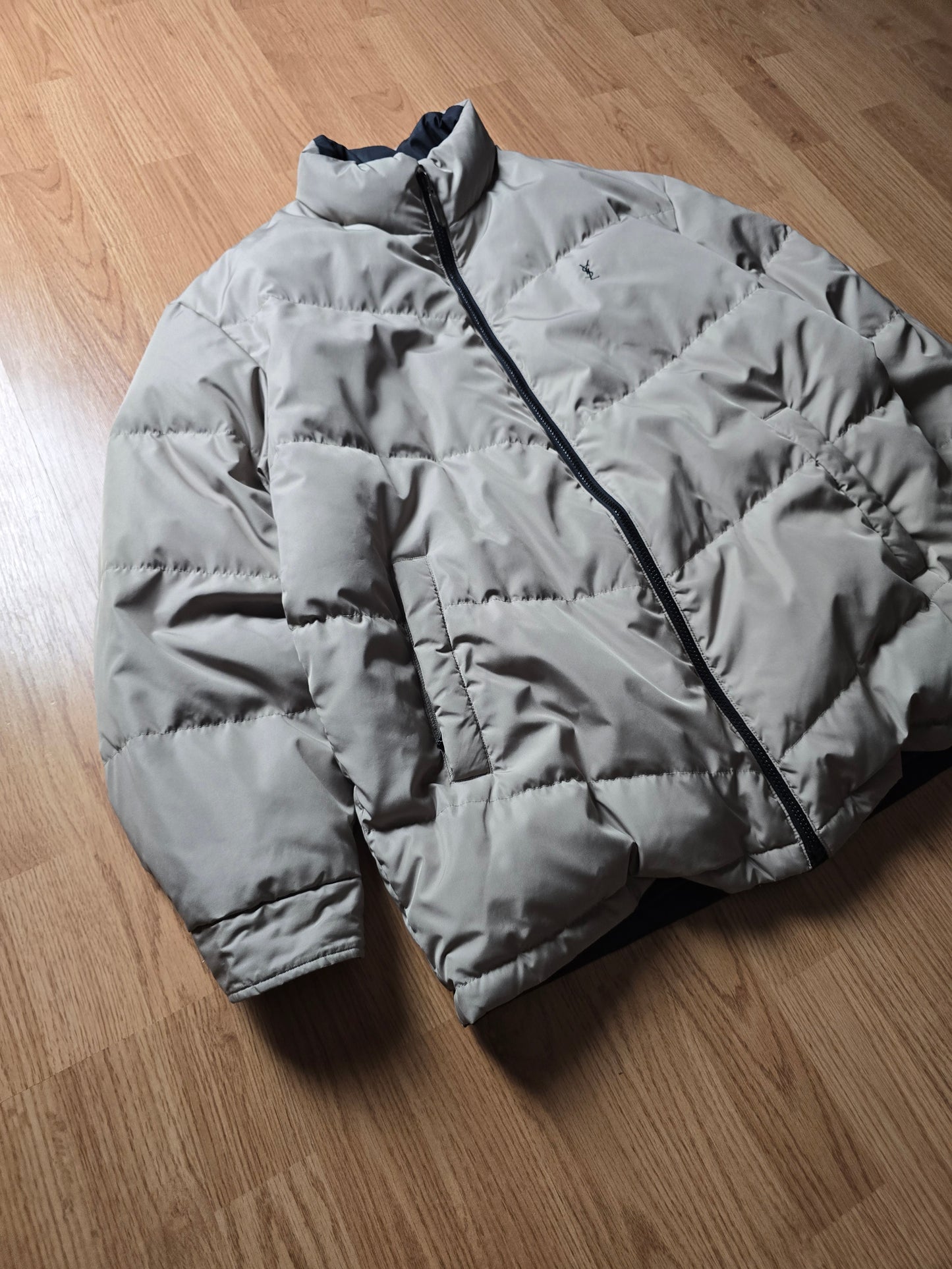 Vintage YSL Reversible Down Puffer Jacket (L)
