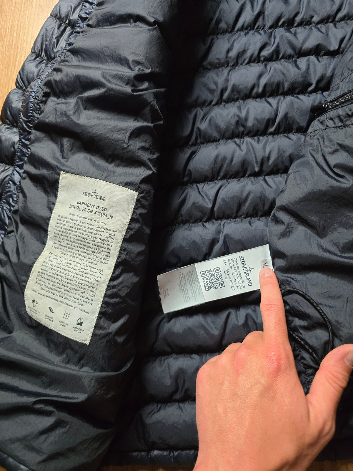 Stone Island Garment Dyed Ultralight Down Puffer Jacket (L)