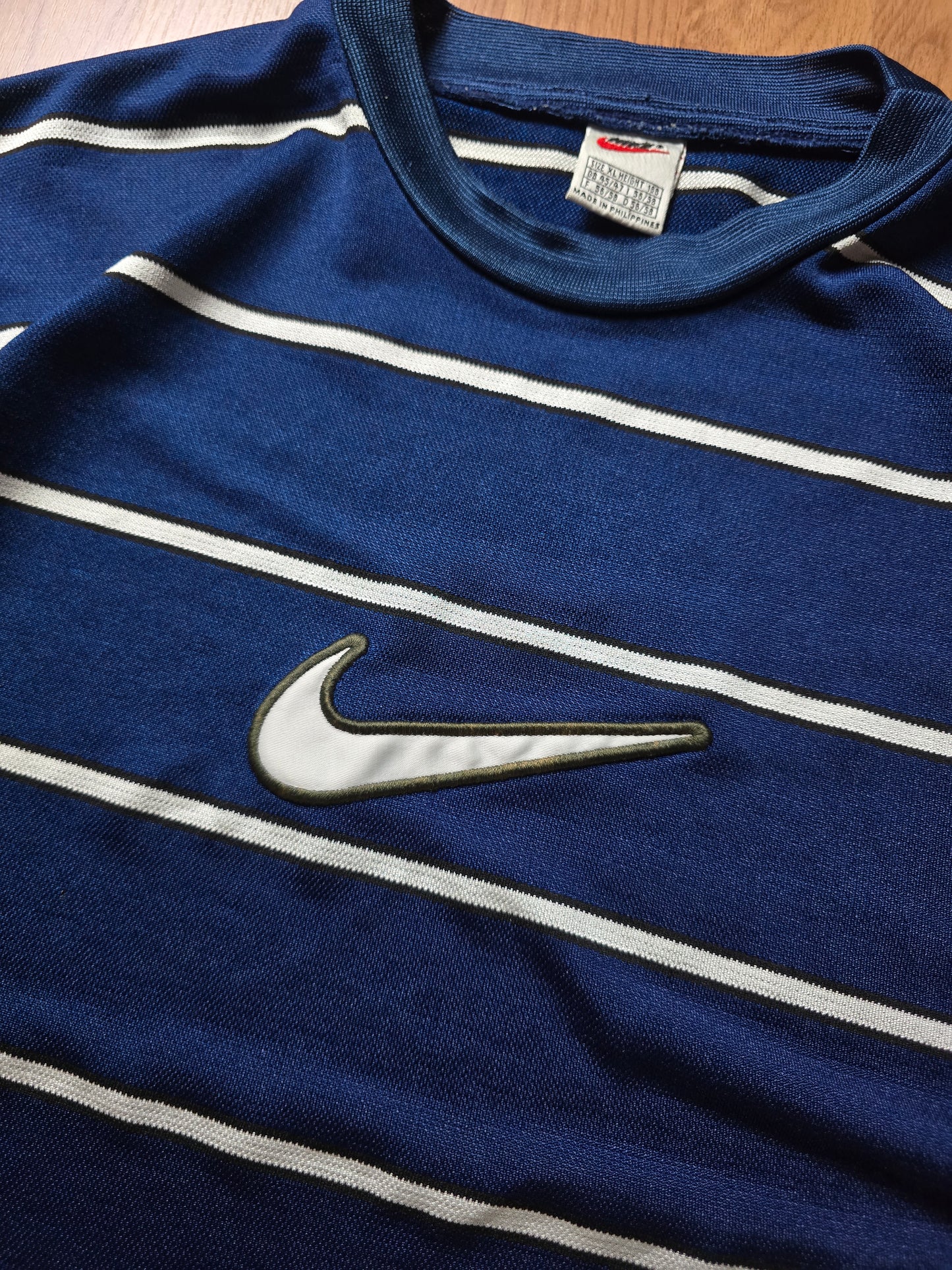90s Nike Striped Sports Jersey (XL)