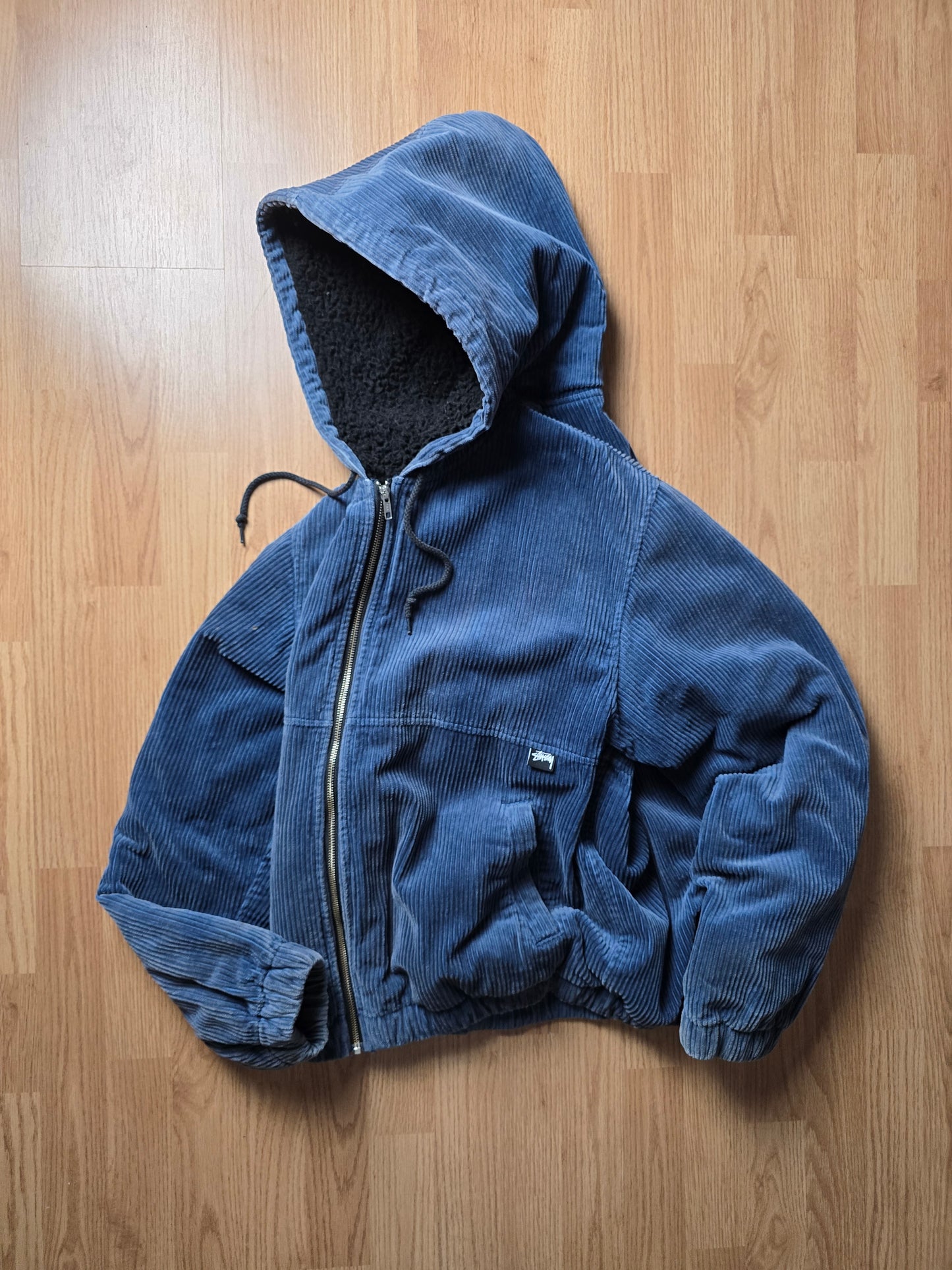 Stussy 'Wide Wale' Sherpa Lined Cord Work Jacket (L)