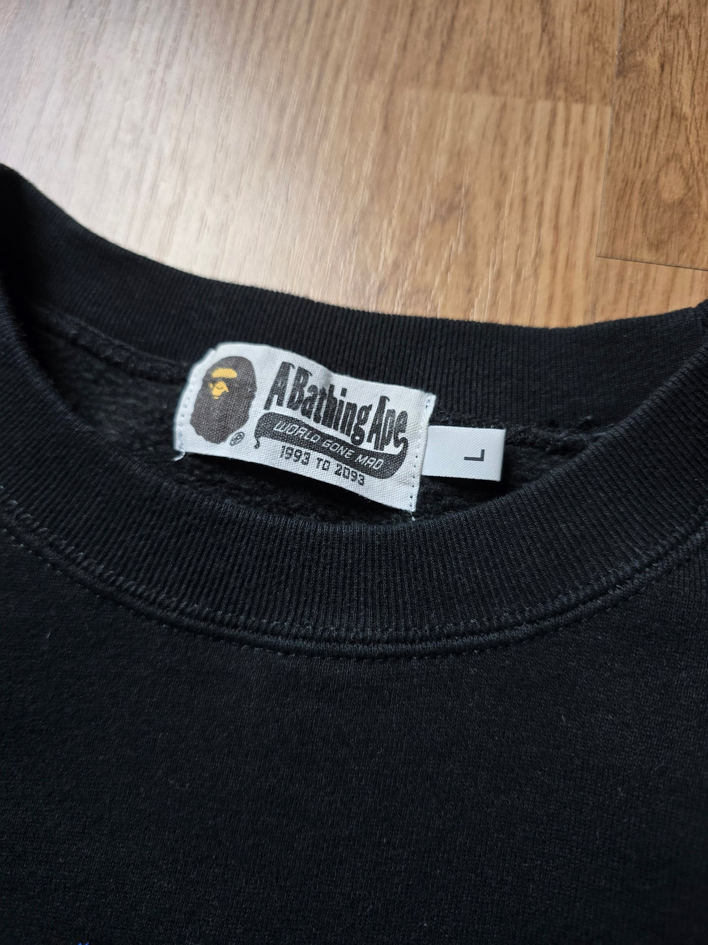 Bape College print & Embroidered Logo Crewneck Sweatshirt (M)