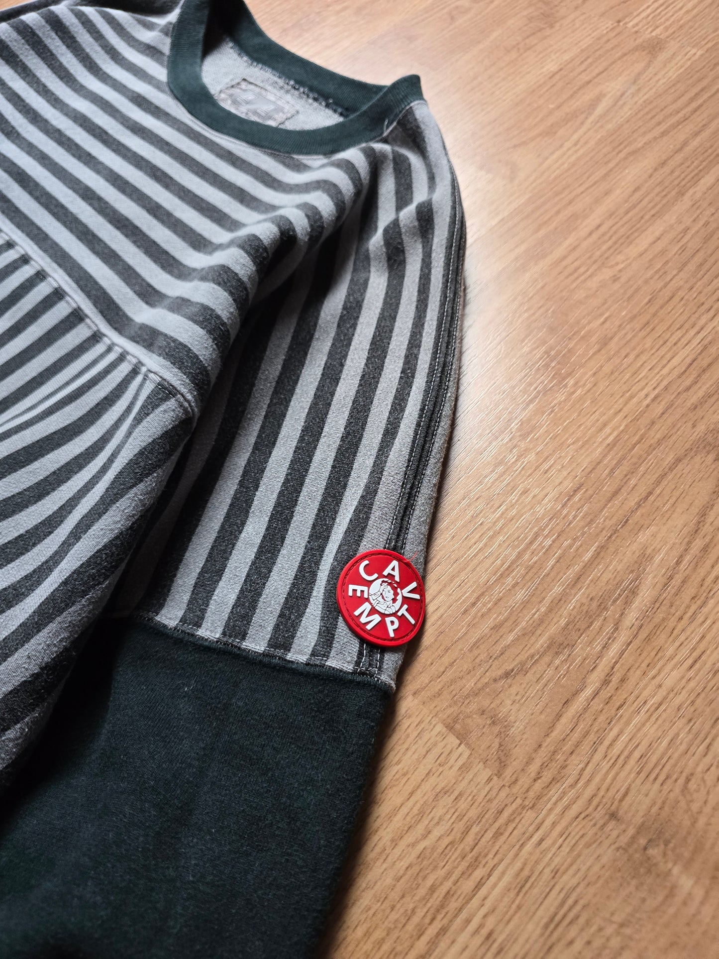 Cav Empt Overdyed Stripe Crewneck Sweatshirt (M/L)