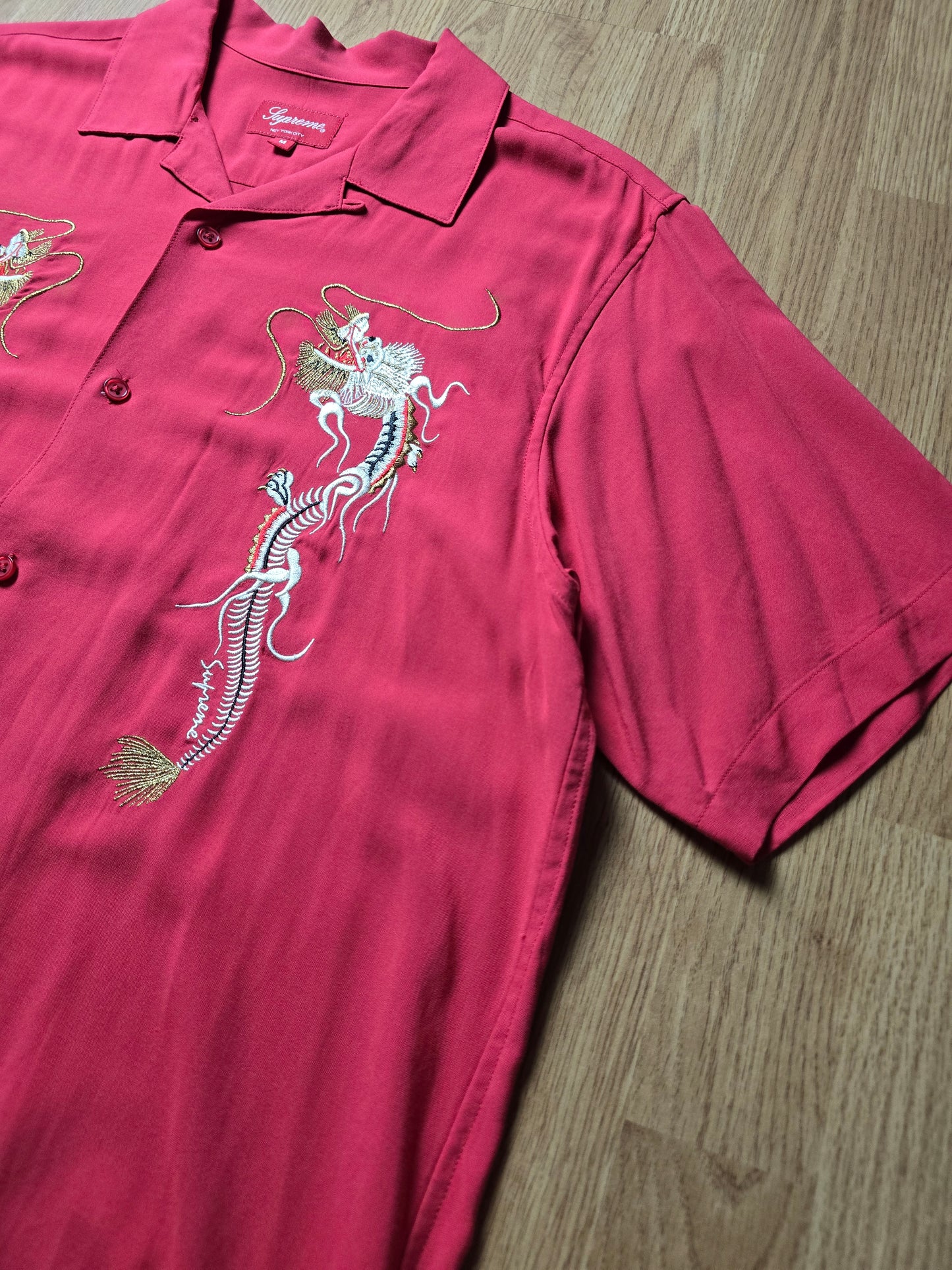 Supreme Dragon Rayon Button Up Shirt (M)