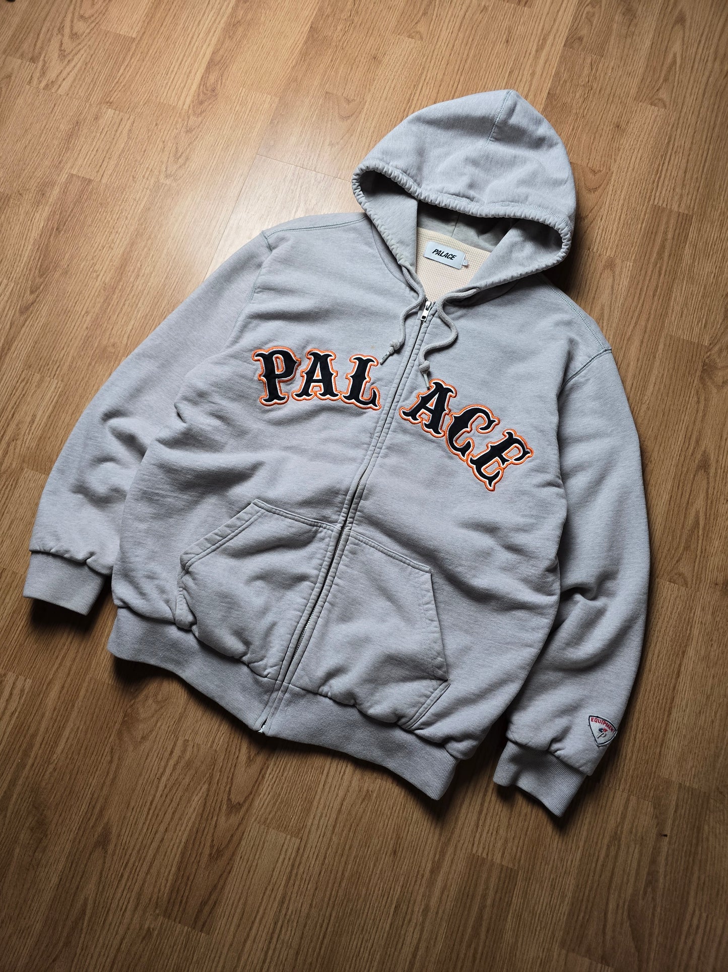 Palace 'Arch' Thermal Lined Zip Up Hoodie (L)