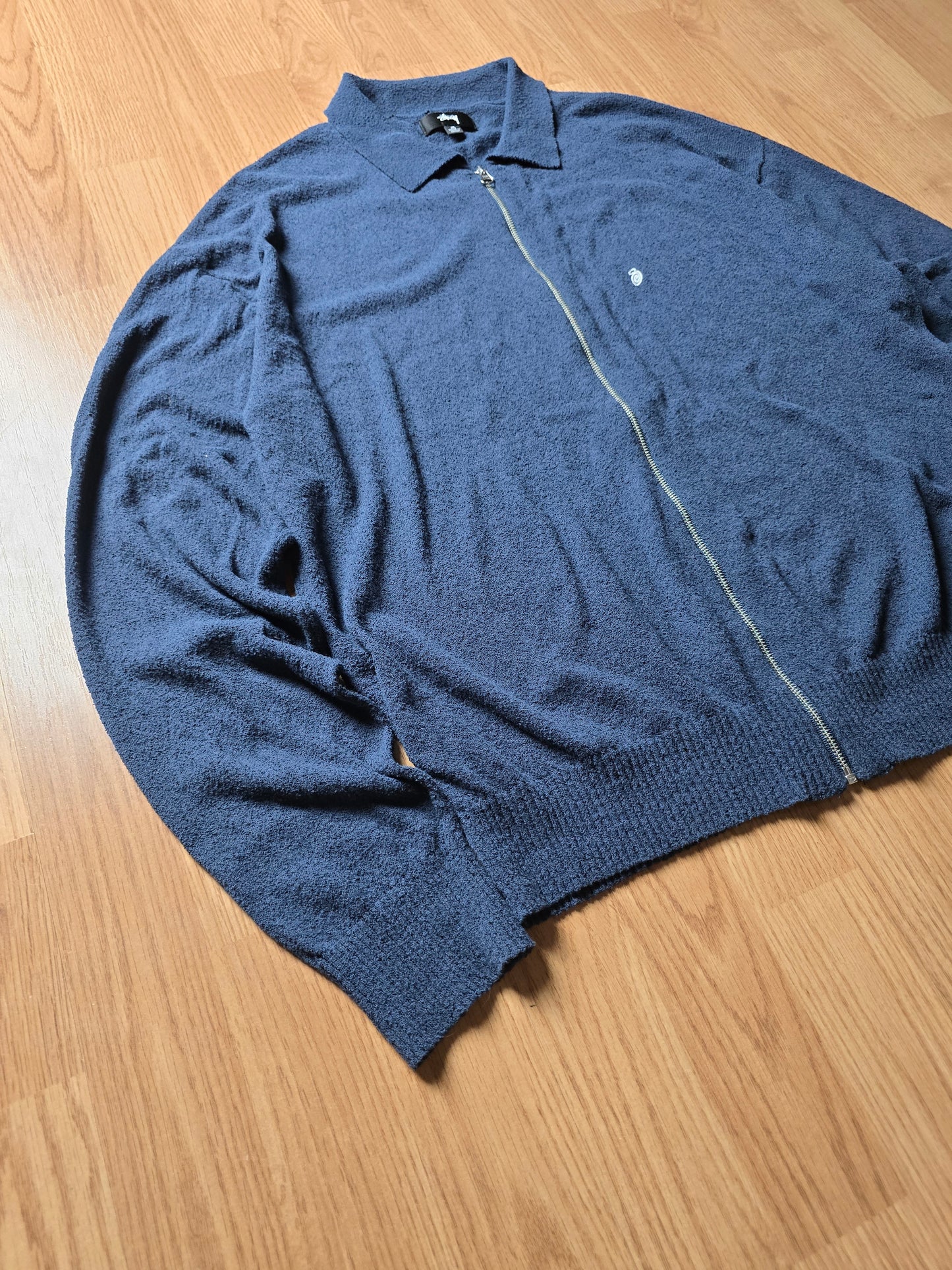 Stussy Lightweight Long Sleeve Zip Polo (M)