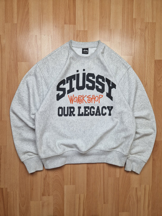 Stussy x Our Legacy Workshop 'Collegiate Pigment Dyed' Crew Sweatshirt (L)