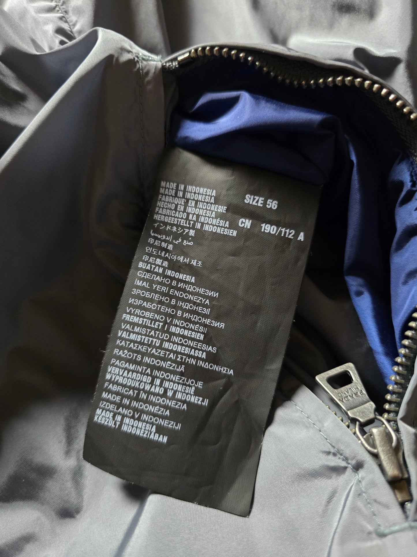 Prada Luna Rosa 2013 Padded Resin-Coated Nylon Reversible Jacket (L)