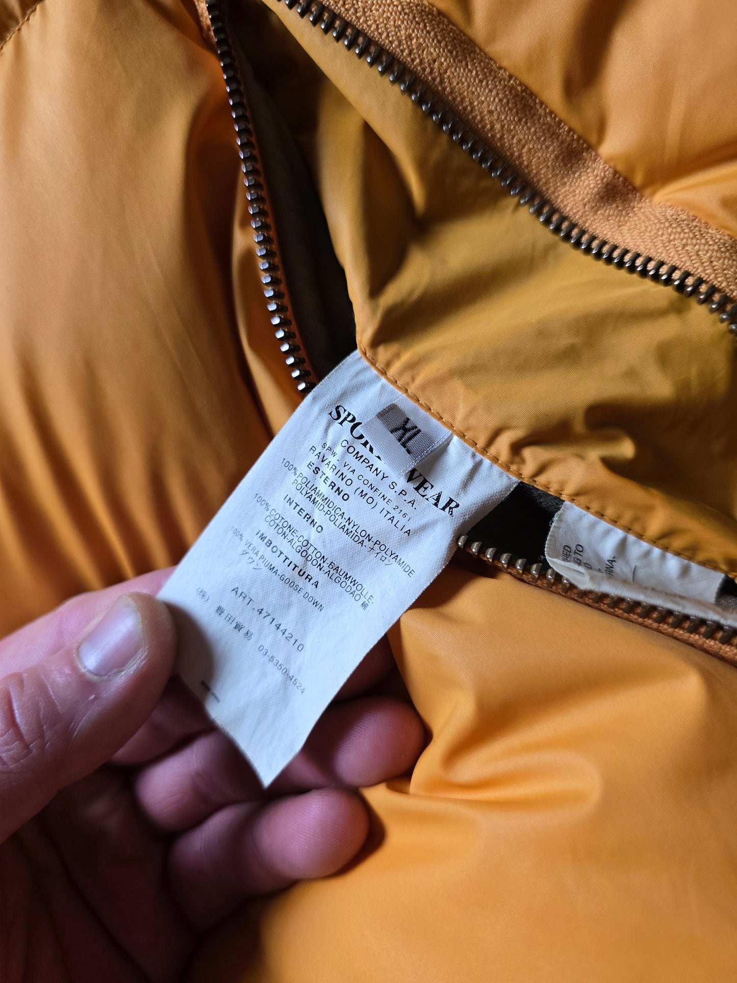 RARE Stone Island Denims AW07 Goose Down Asymmetrical Zip Puffer Jacket (L)