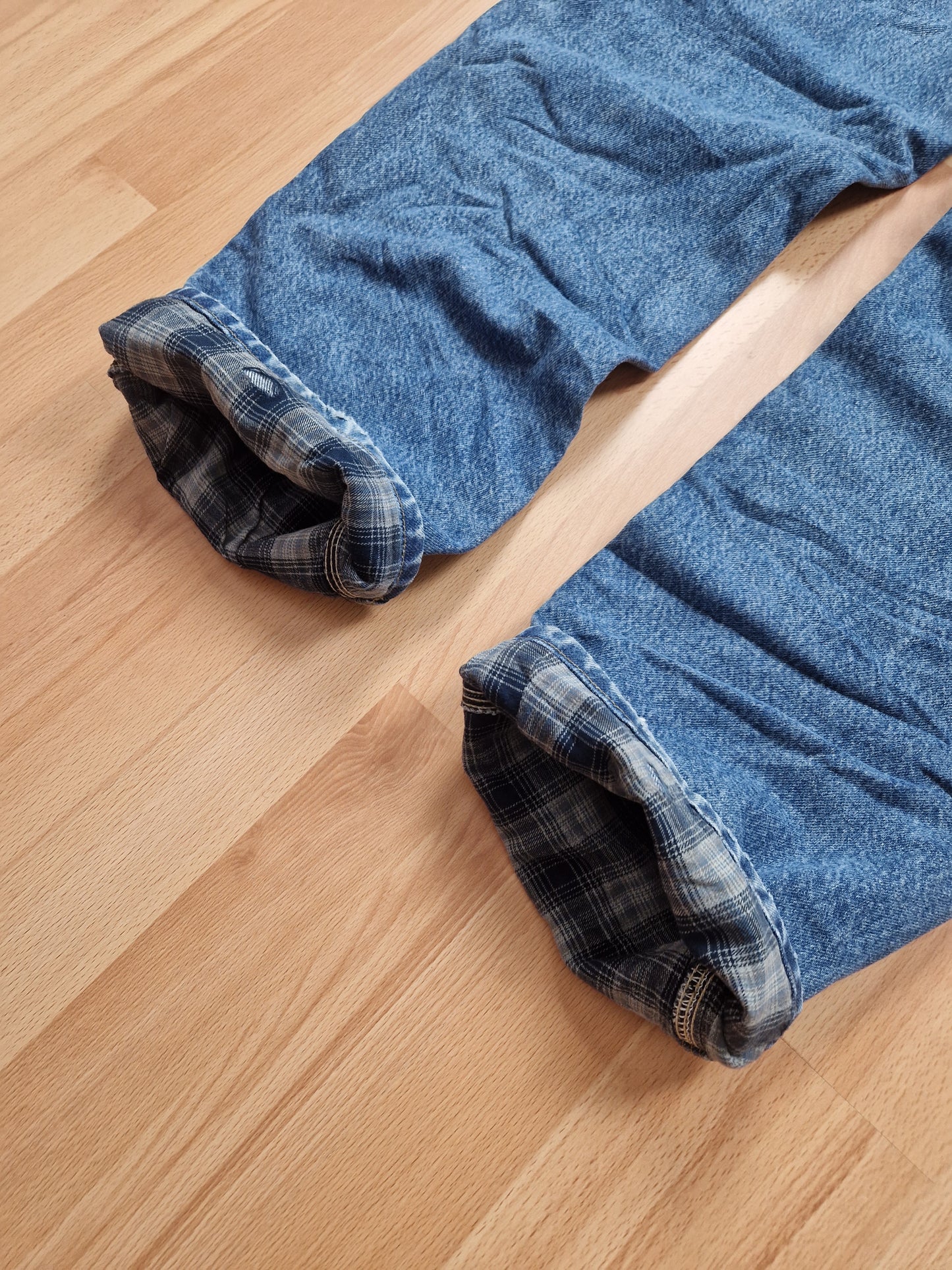 Vintage Carhartt Flannel Lined Denim Carpenter Pants (34x34)