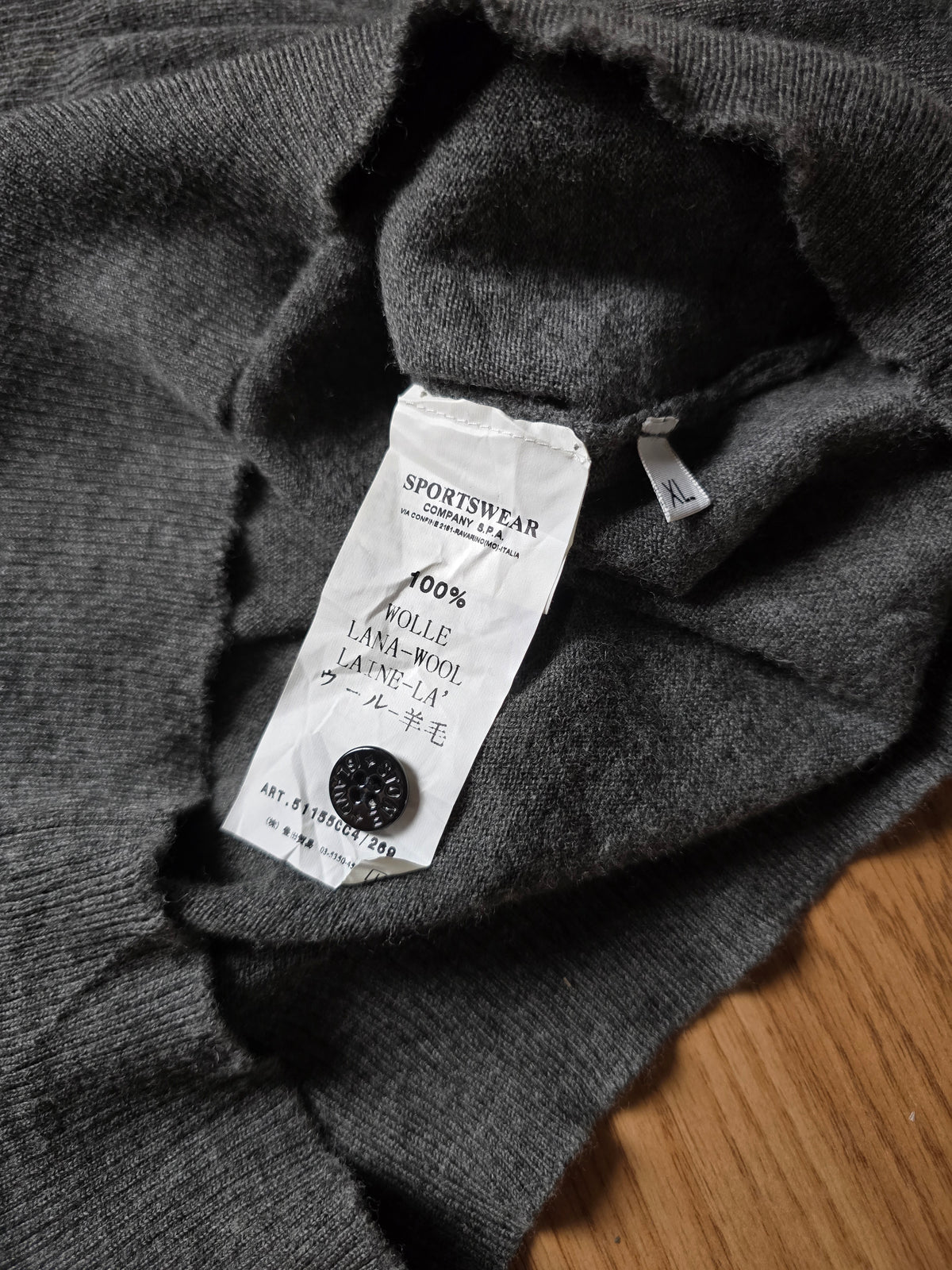 Stone Island 1/4 Button Lightweight Wool Knit Sweater (M)