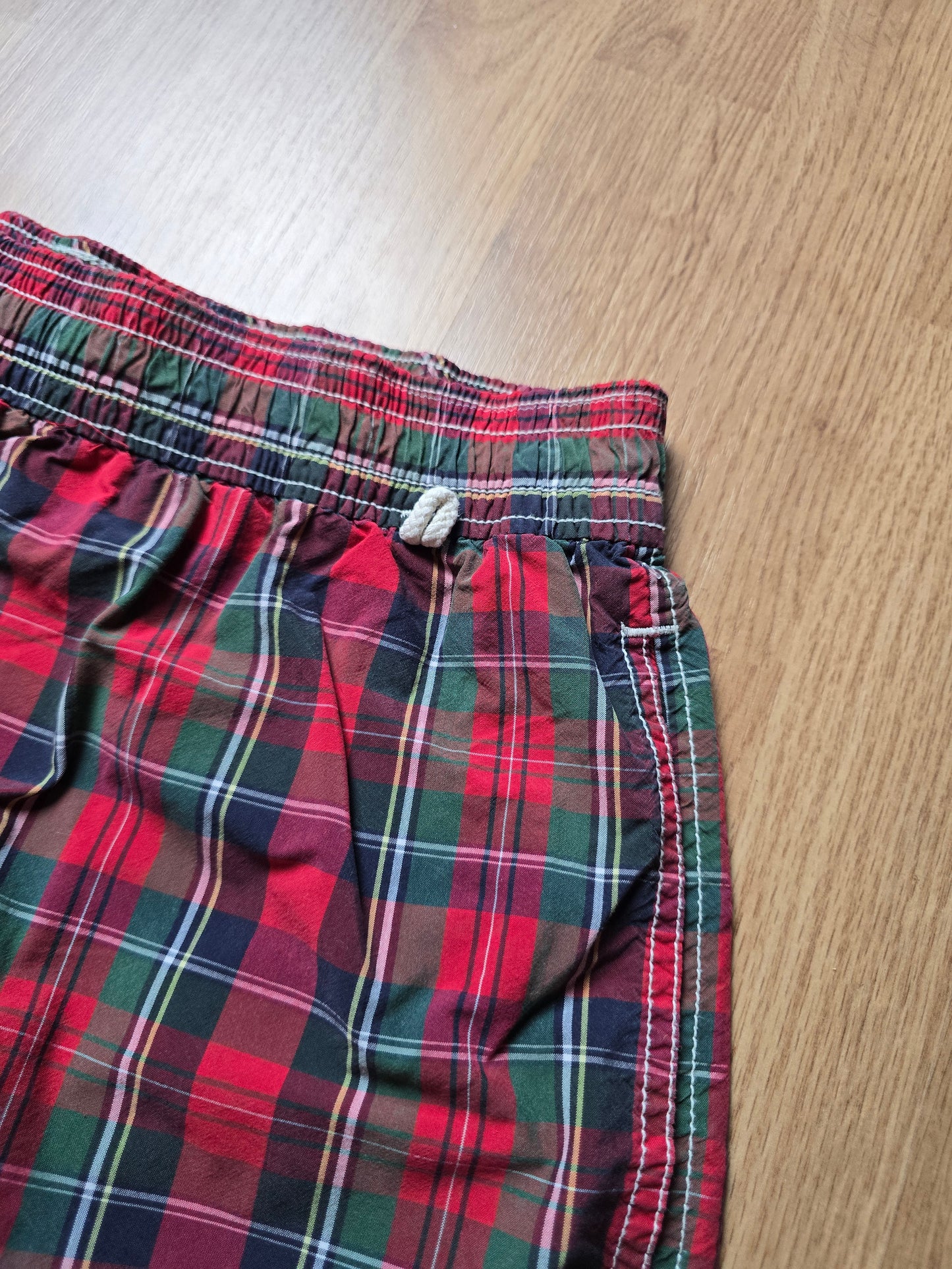 00s Ralph Lauren Big Pony Plaid Swim Shorts (M)