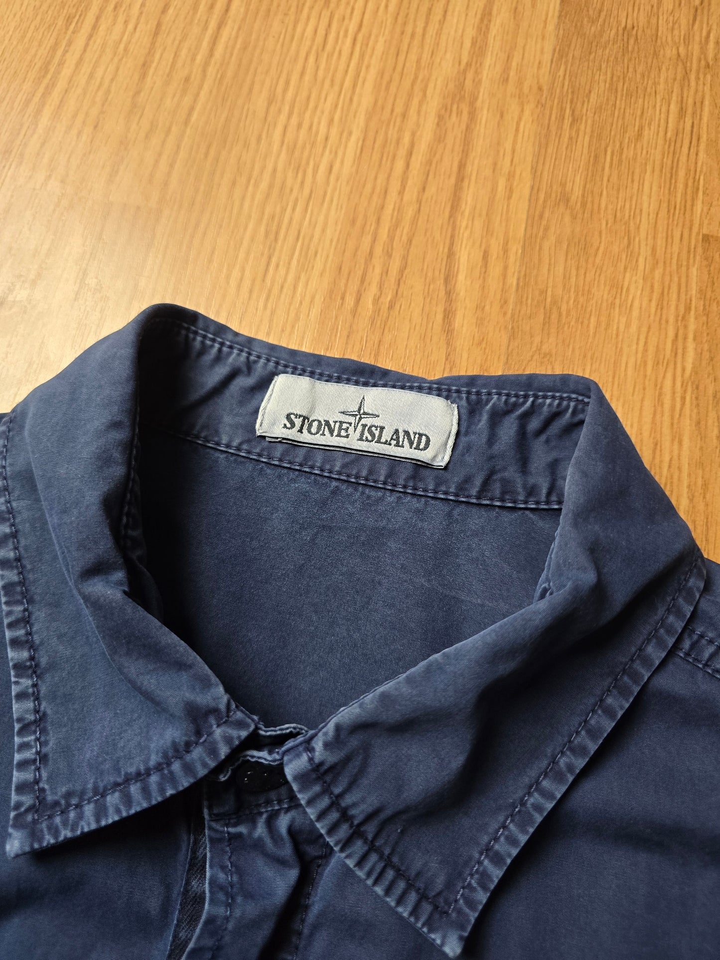 Stone Island Garment Dyed Cotton Zip Overshirt (L/XL)