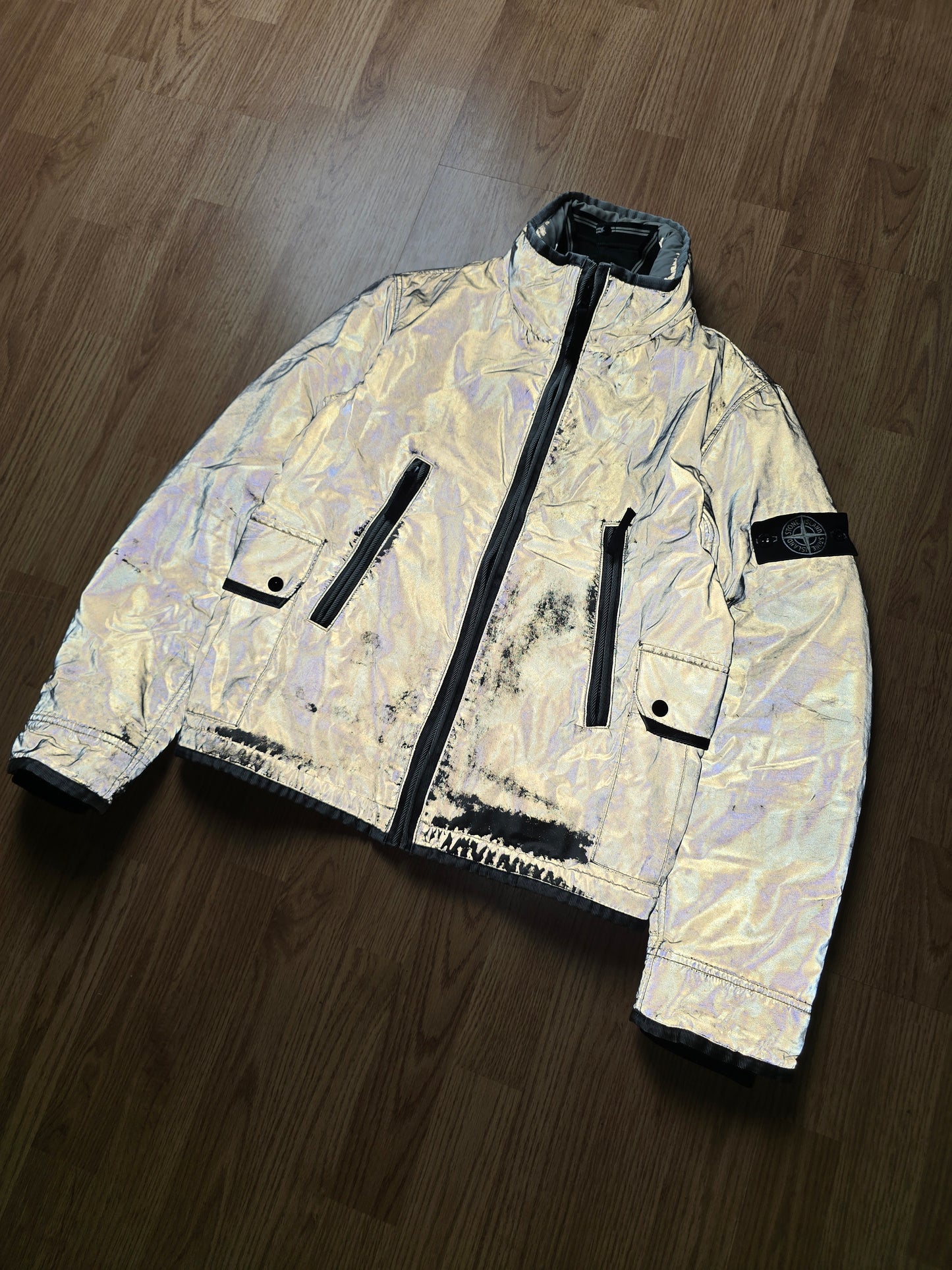 Stone Island 30th Anniversary Liquid Reflective Jacket (S)