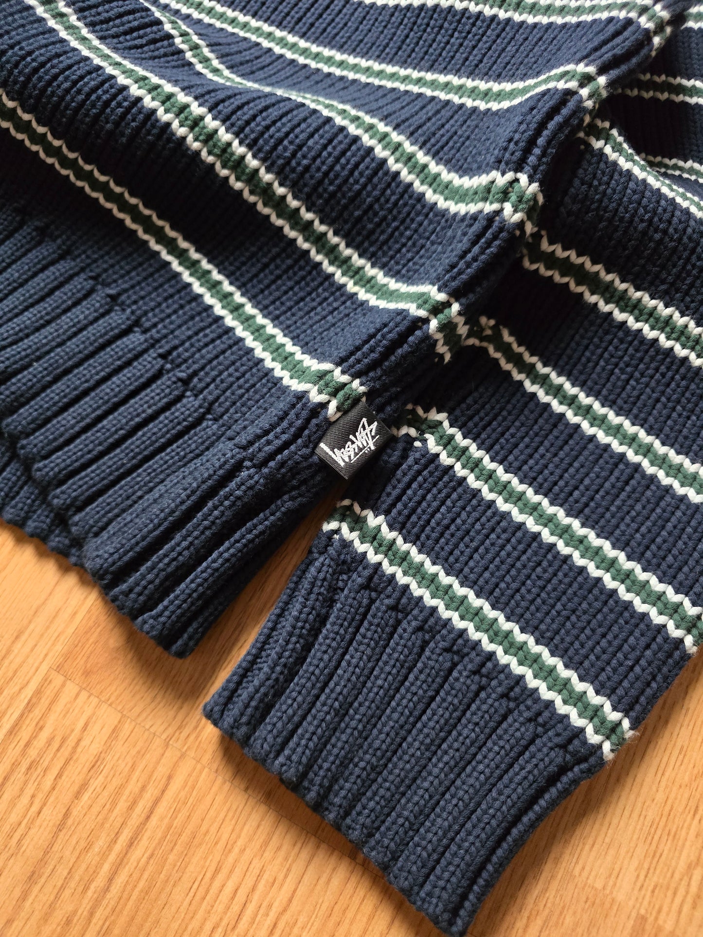 Stussy Stripe Knit Crewneck Sweater (S/M)