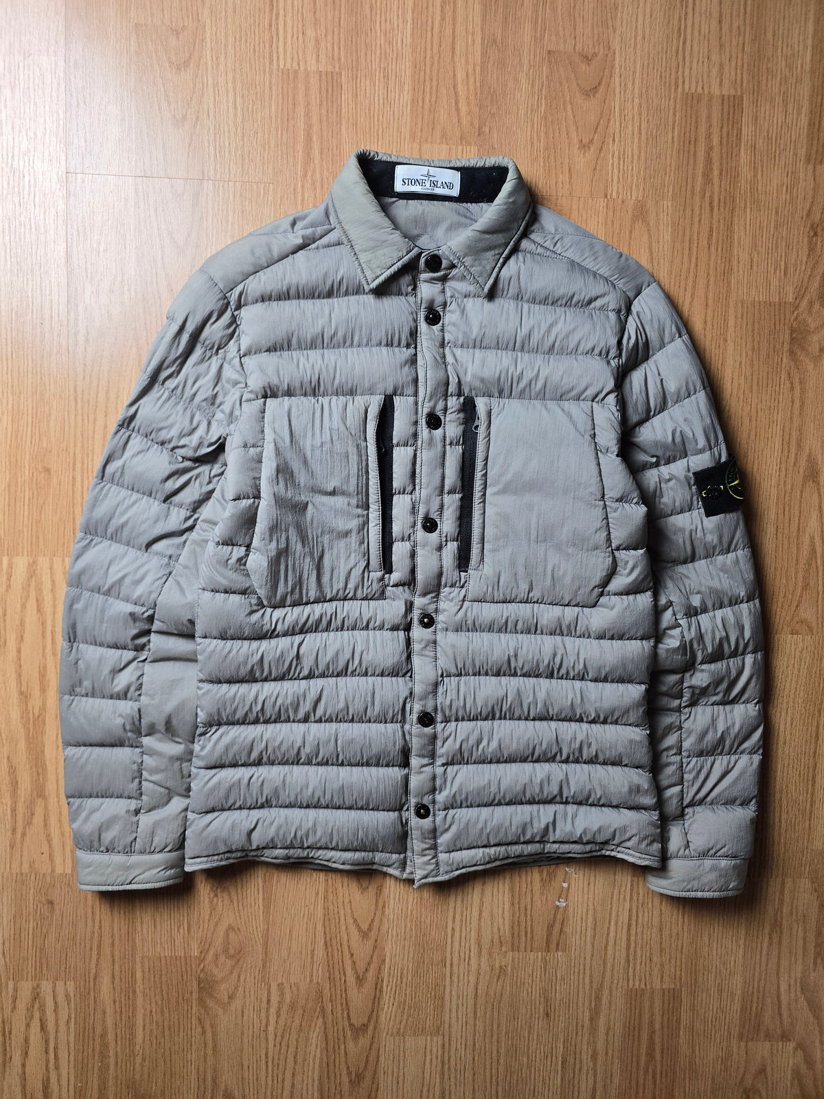 Stone Island Garment Dyed Micro Yarn Down Overshirt Jacket (S)