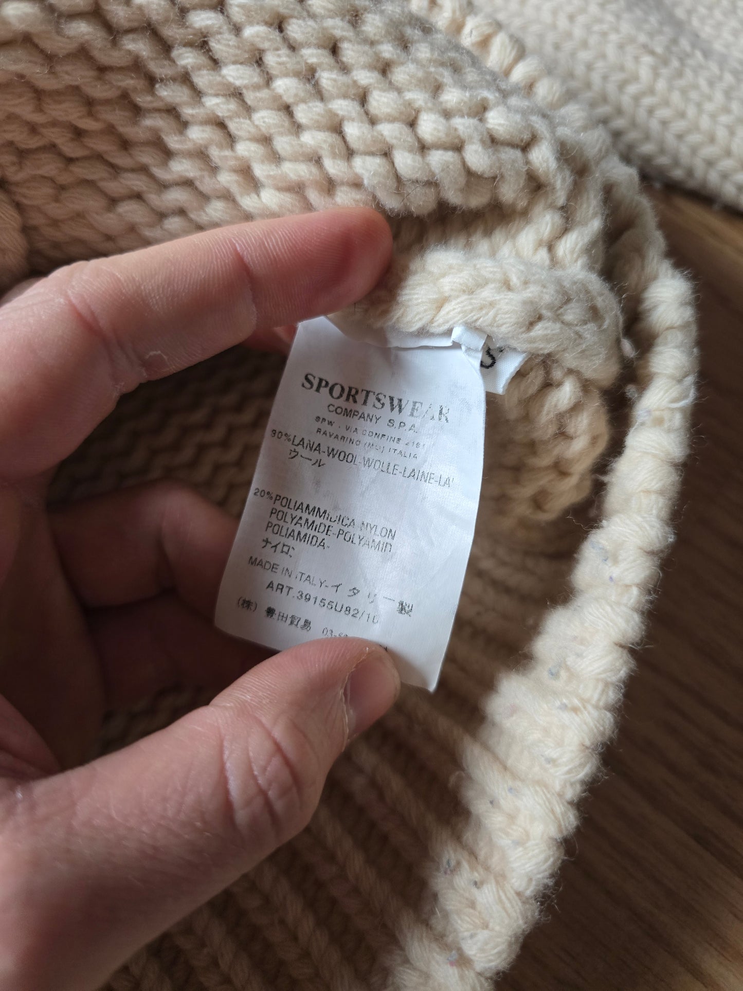 Stone Island AW03 Heavyweight Wool Zip Knitted Jumper (S/M)