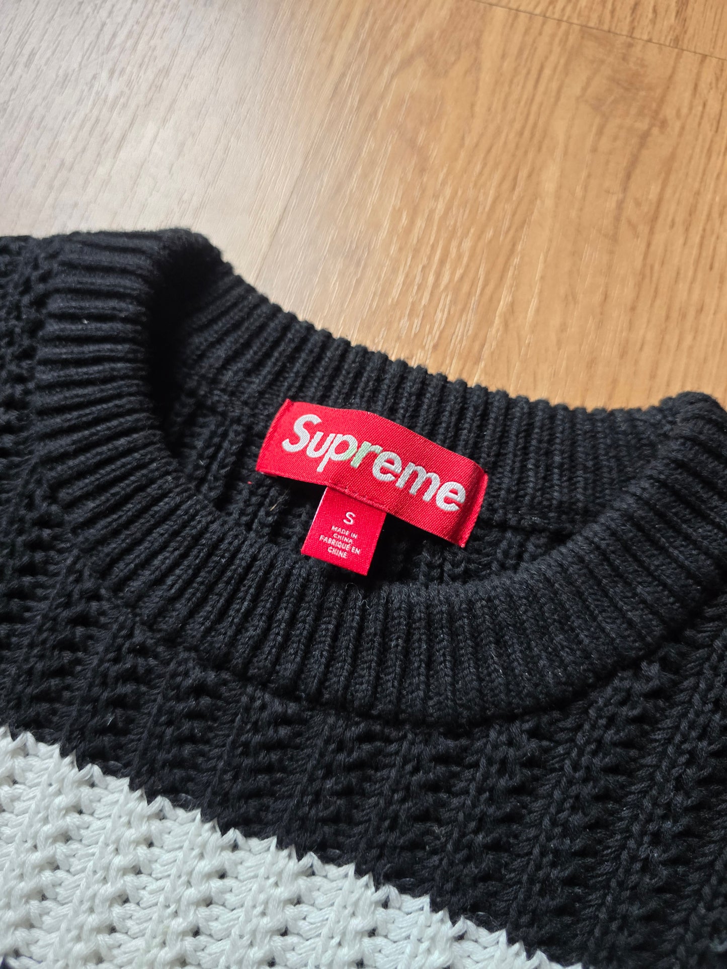 Supreme Loose Gauge Small Box Stripe Knit Sweater (S/M)