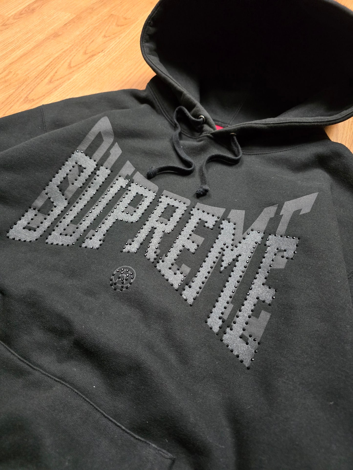 Supreme Rhinestone Shadow Hoodie (L)