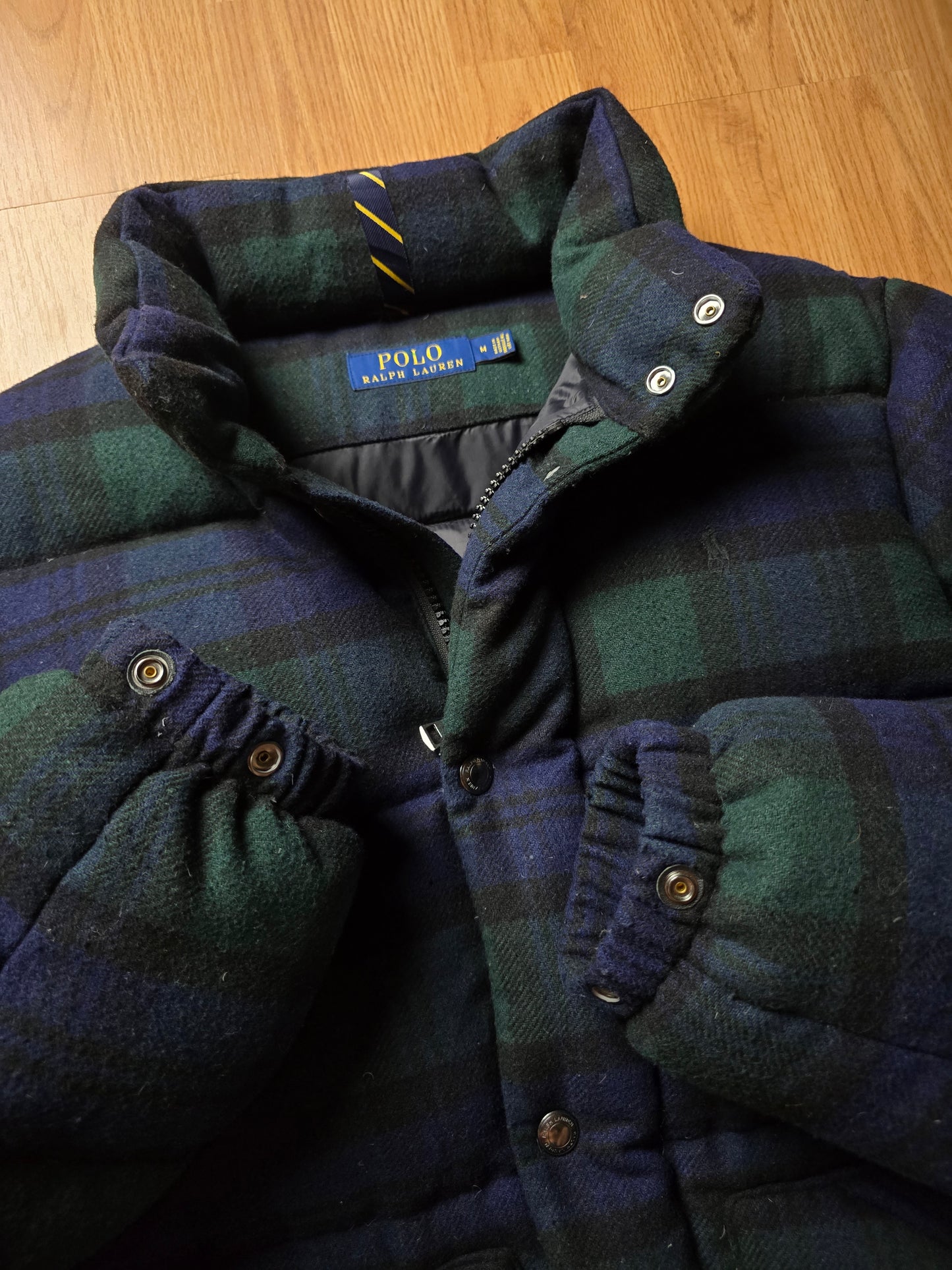 Ralph Lauren Wool Plaid Heavyweight Down Puffer Jacket (M/L)