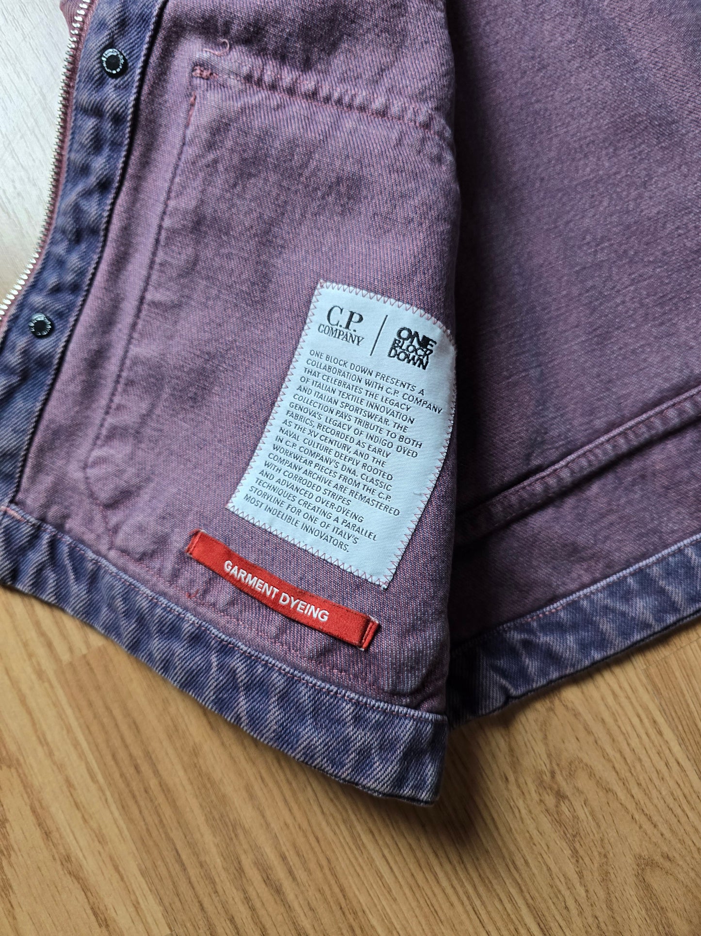 C.P. Company x One Bock Down Denim Utility Vest (M)