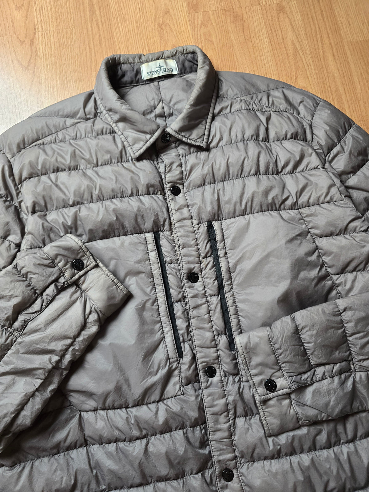 Stone Island Garment Dyed Micro Yarn Down Overshirt Jacket (XXL)