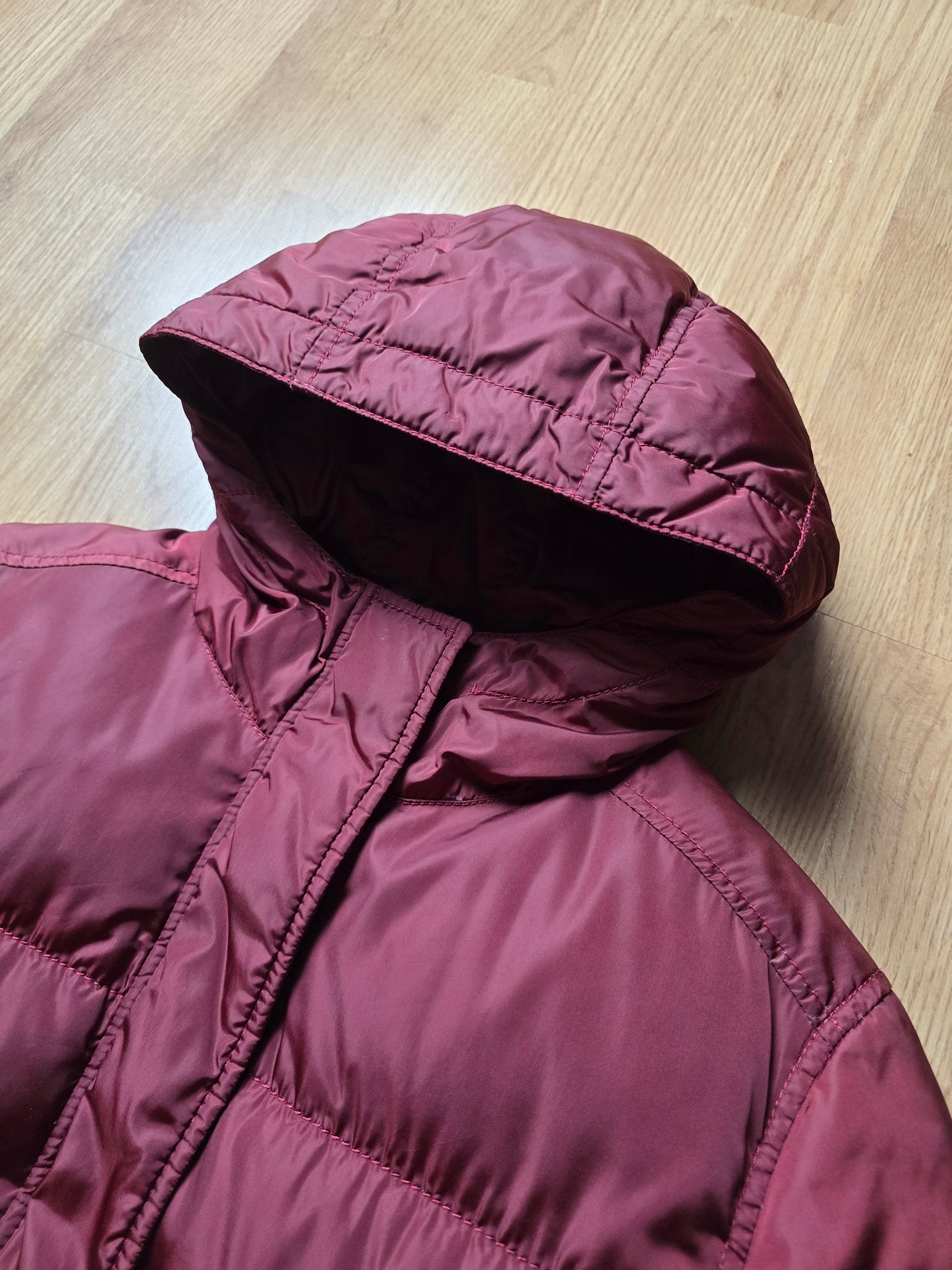 00s Prada Sport Nylon Shimmer Down Technical Toggle Puffer Jacket (S)