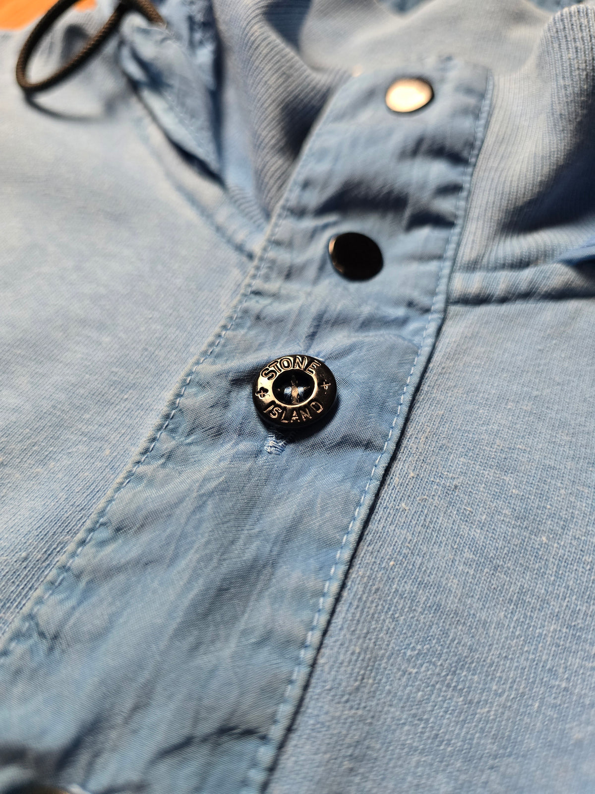 Stone Island Compass Patch Hooded Polo Shirt (L)