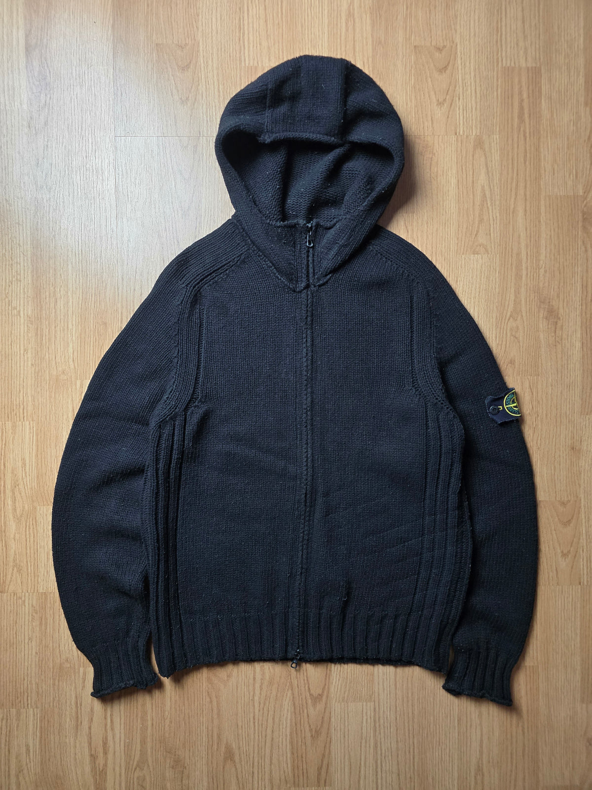 Stone Island AW05 Cotton Knit Zip Hoodie (M)